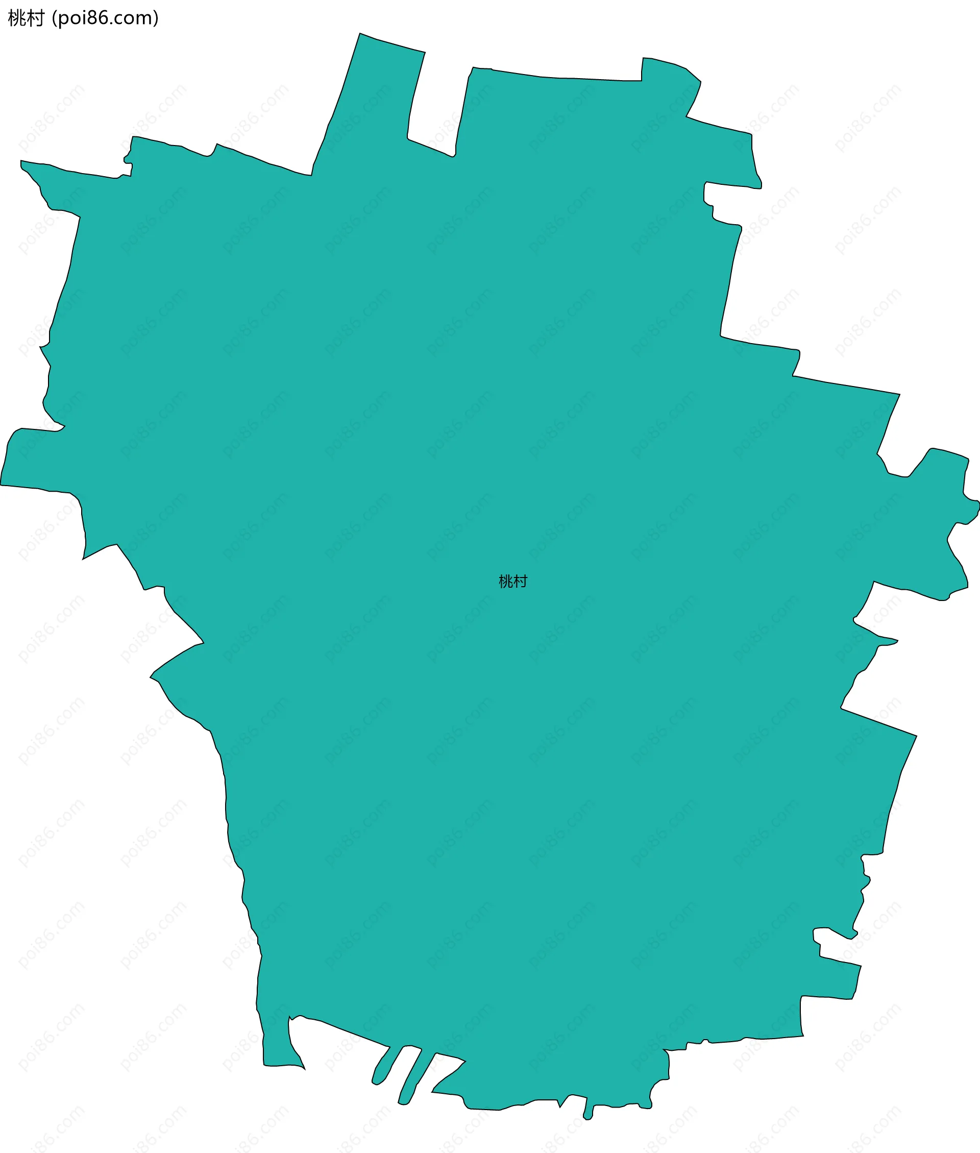 桃村边界地图