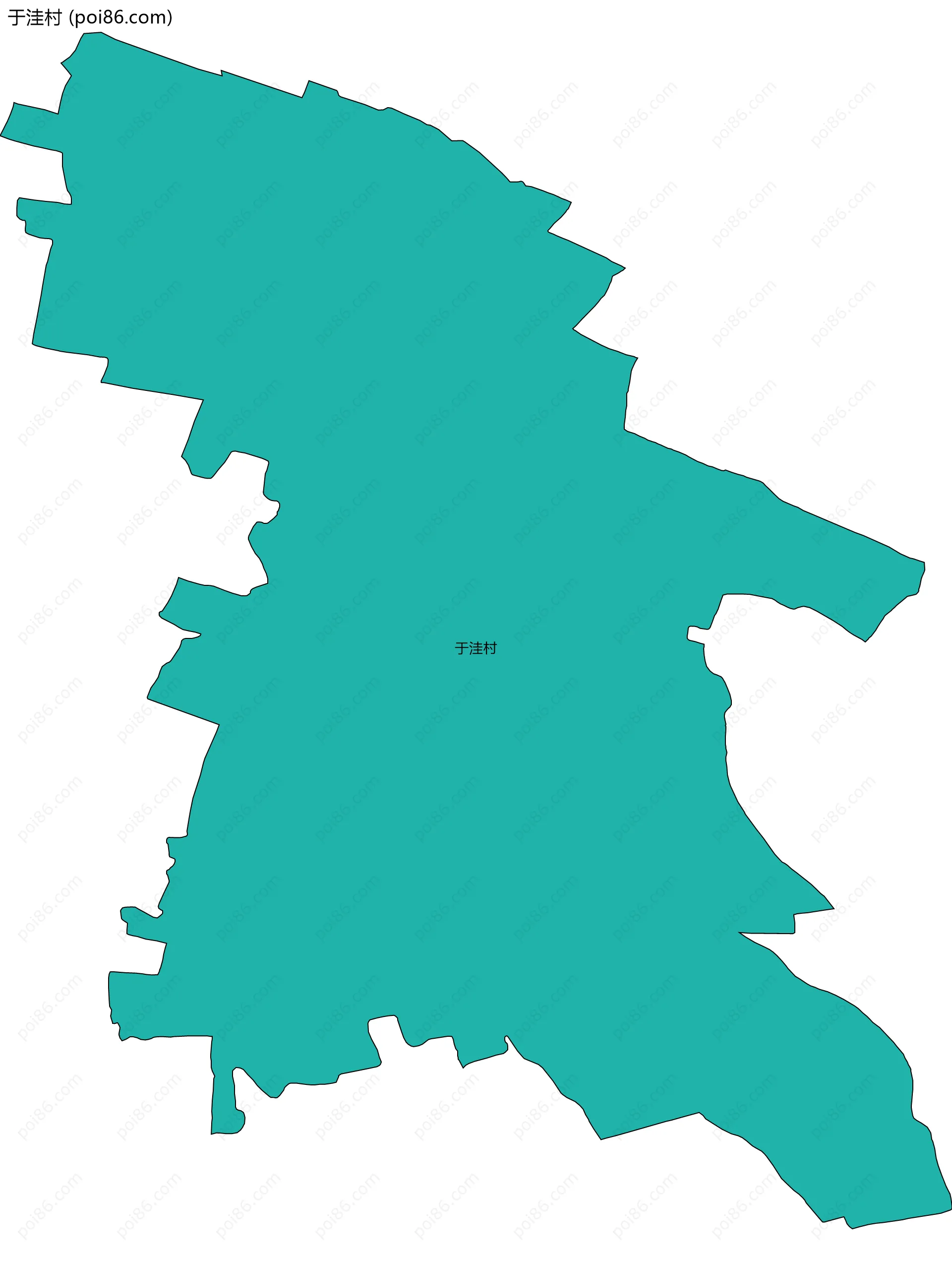 于洼村边界地图