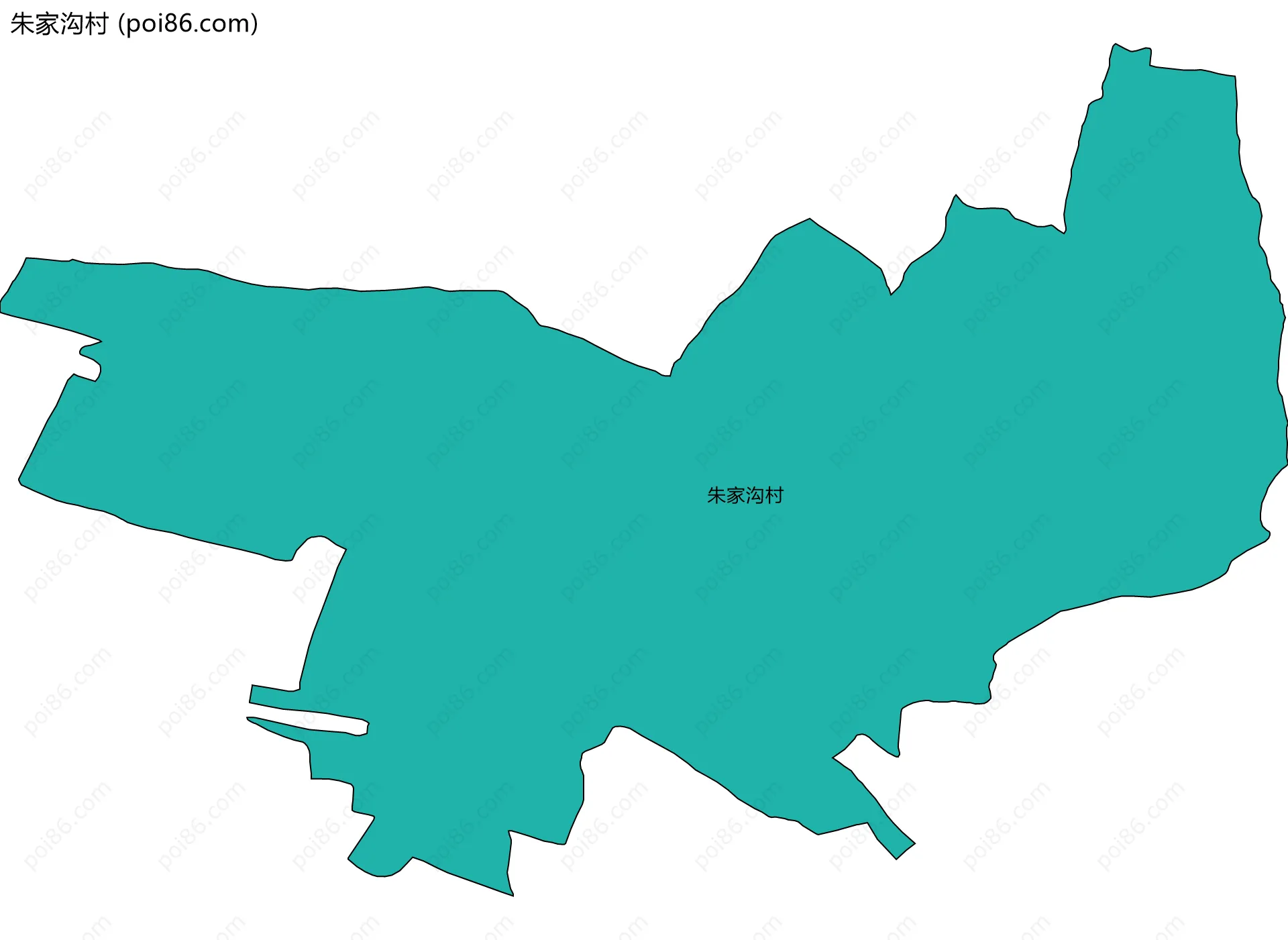 朱家沟村边界地图