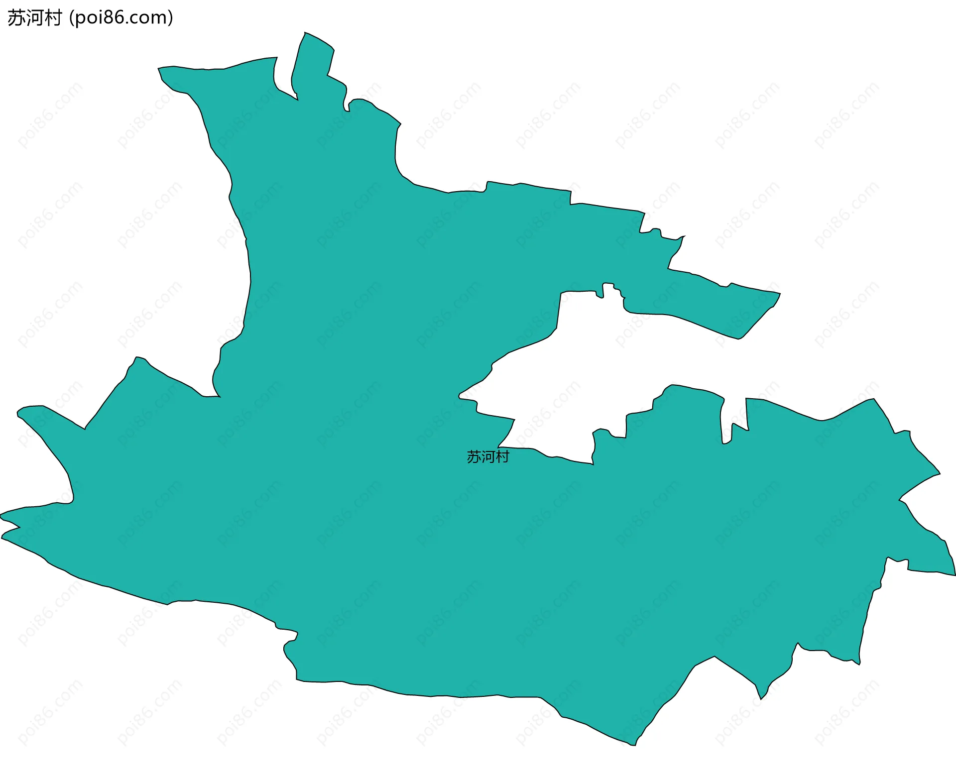 苏河村边界地图