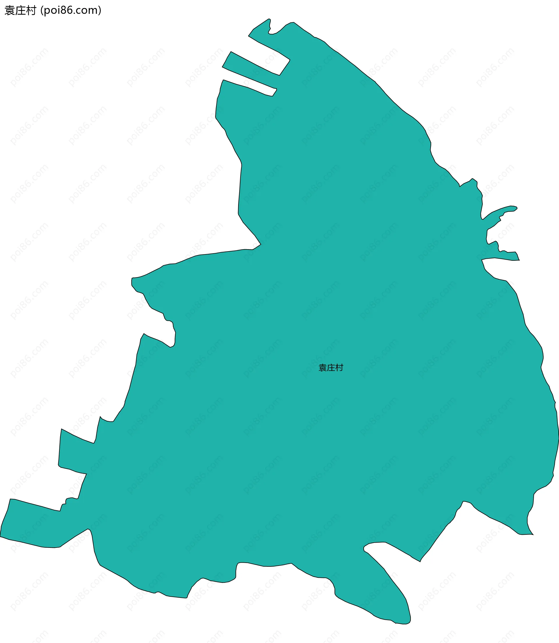 袁庄村边界地图