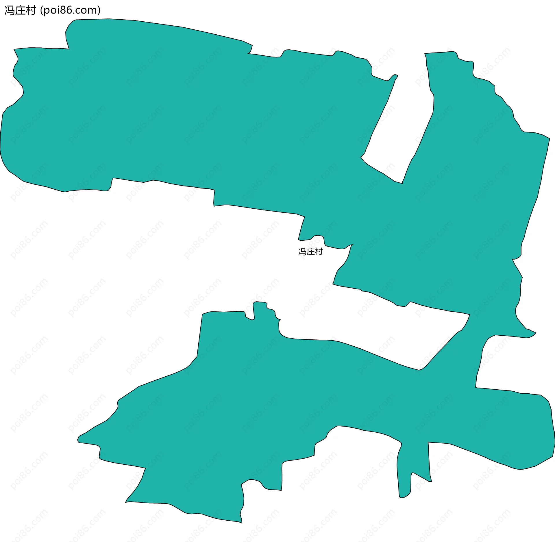 冯庄村边界地图