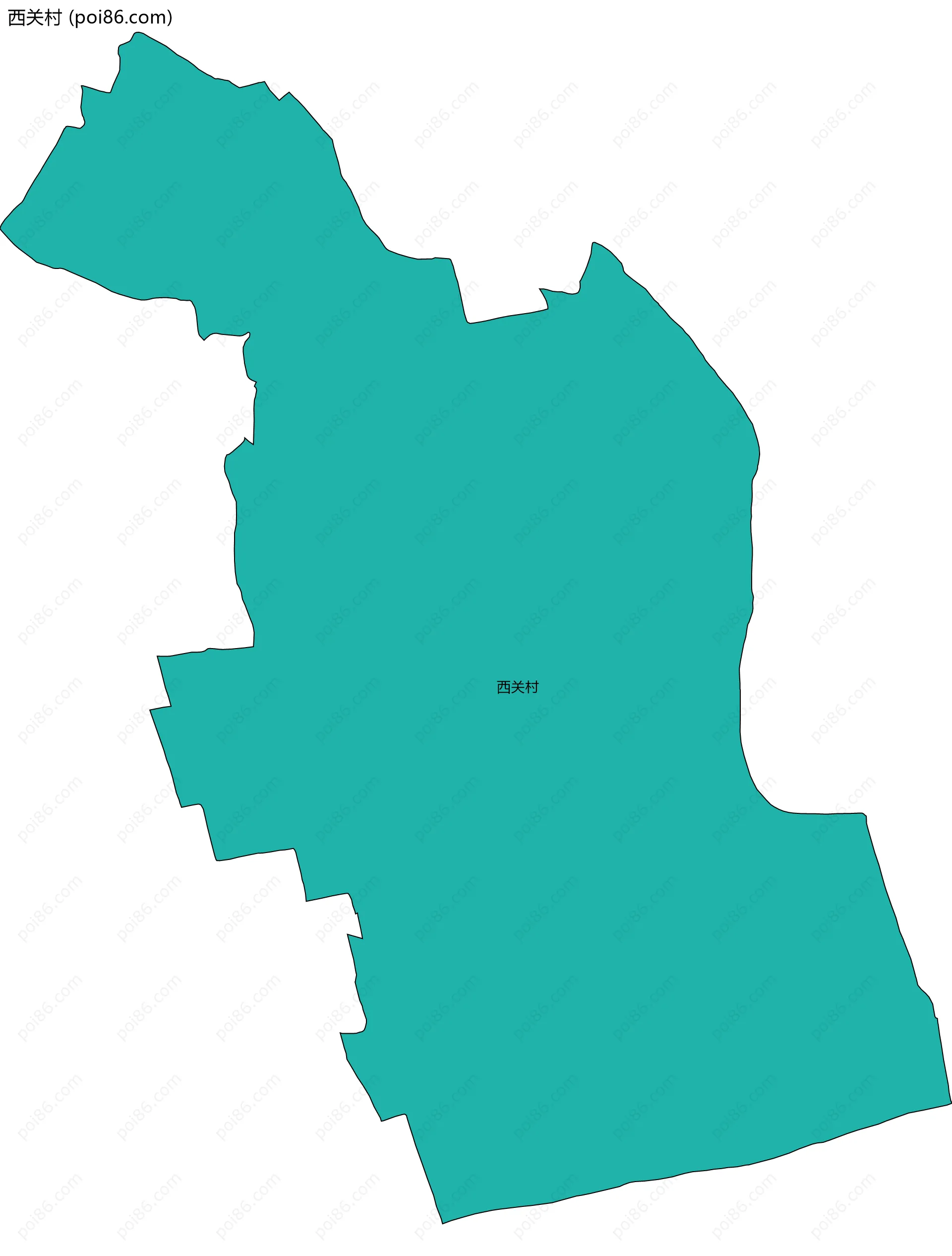 西关村边界地图