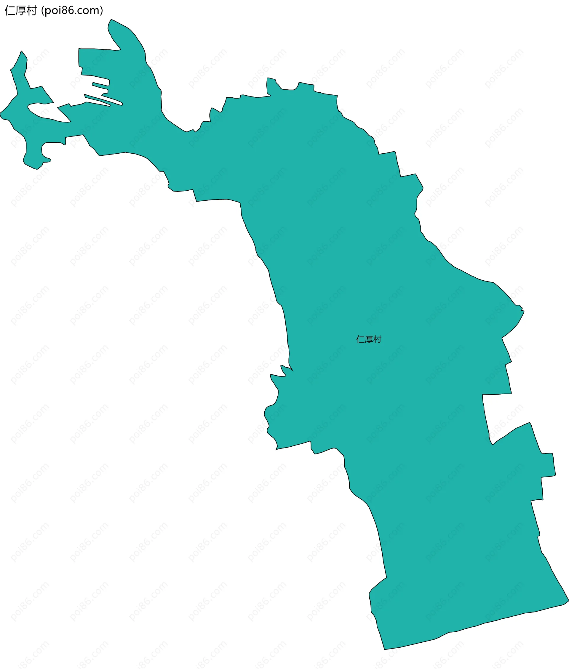 仁厚村边界地图