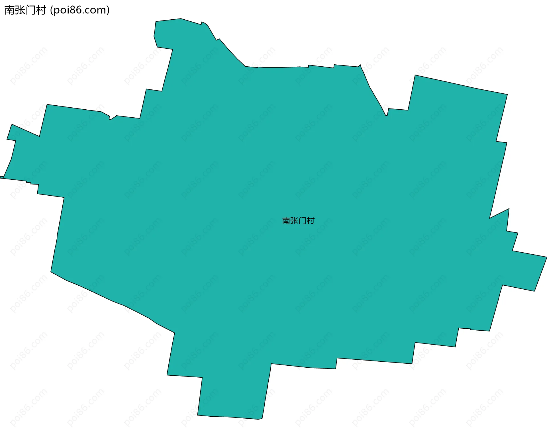 南张门村边界地图