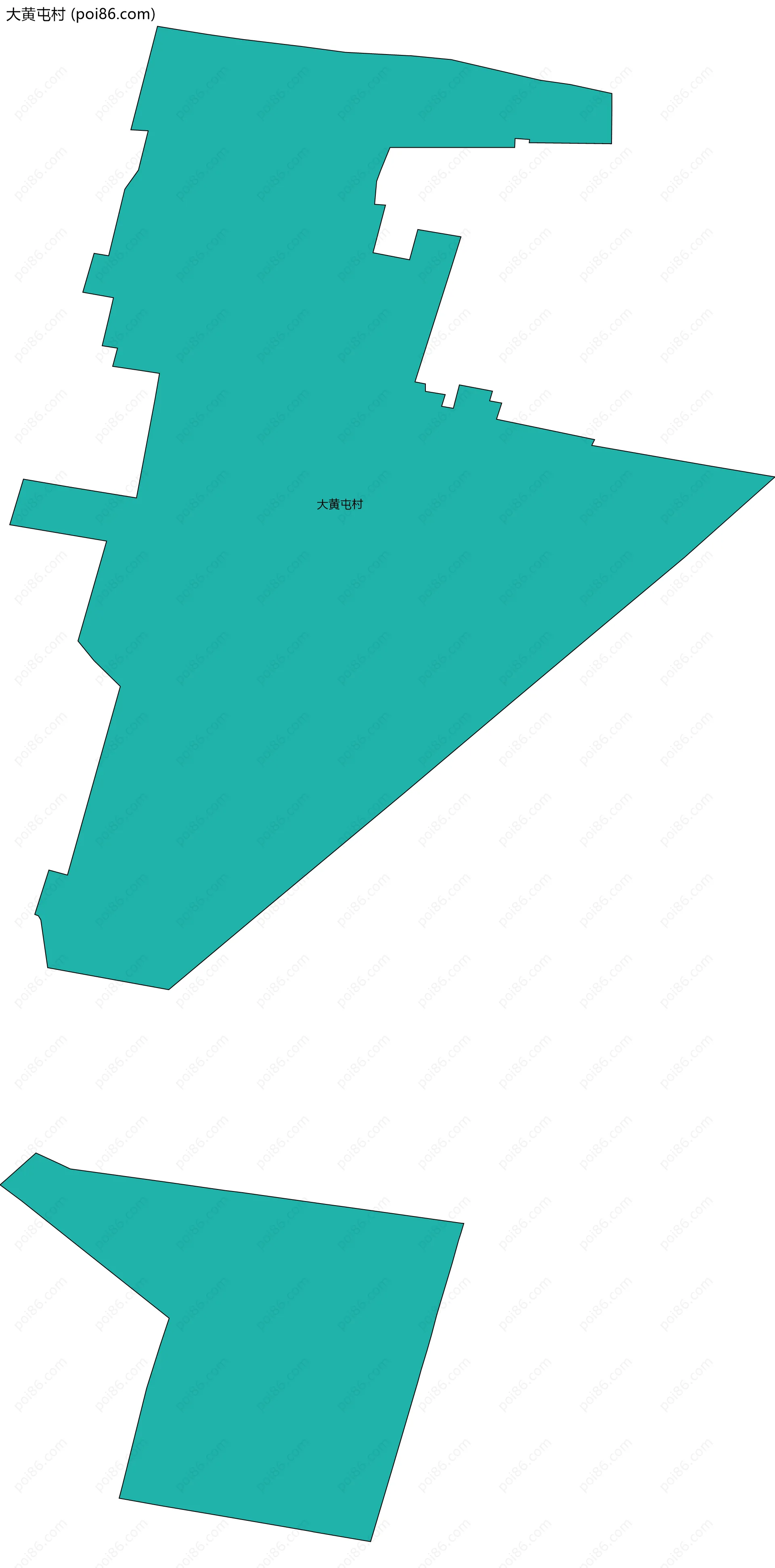 大黄屯村边界地图