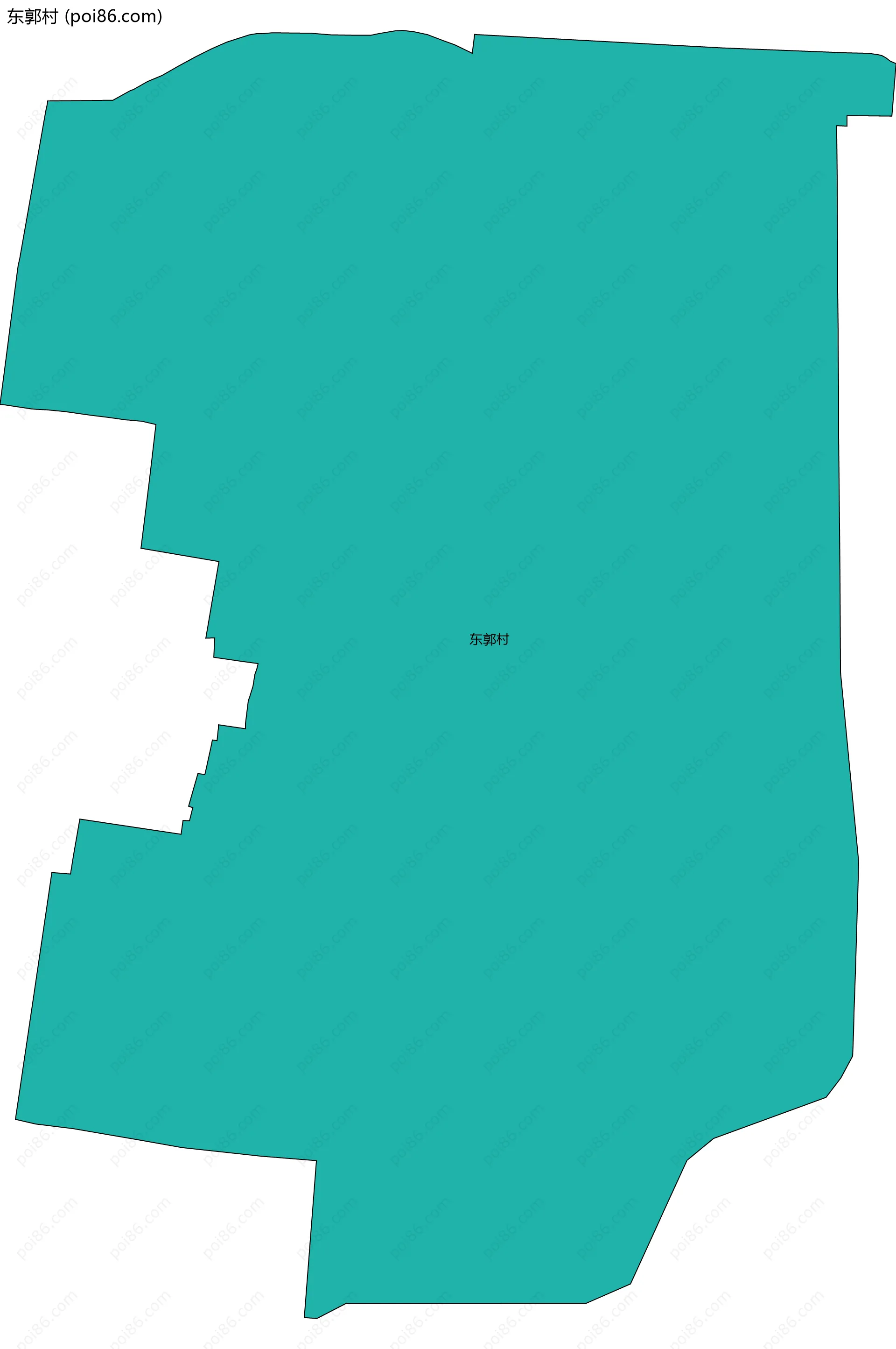 东郭村边界地图