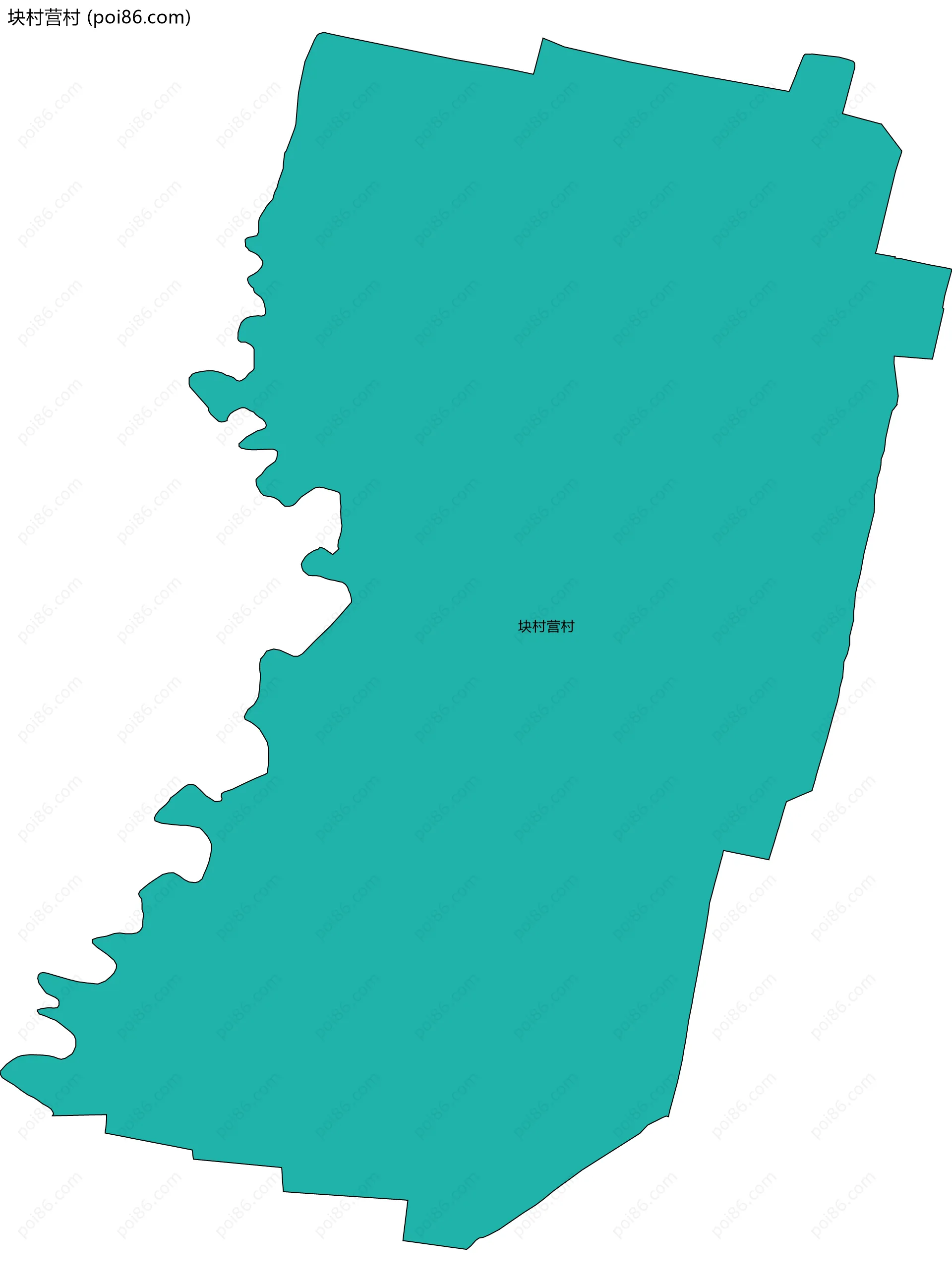 块村营村边界地图