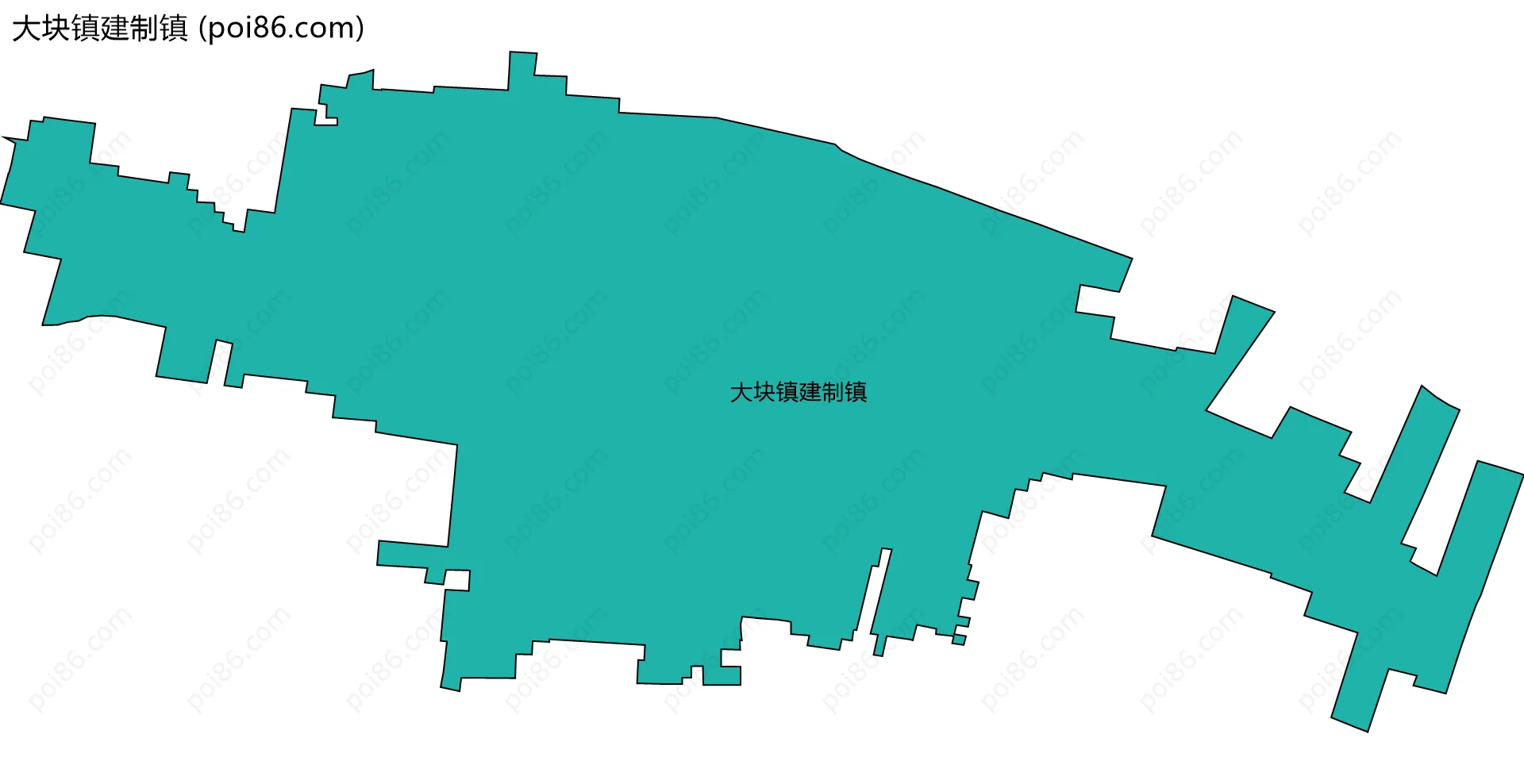大块镇建制镇边界地图