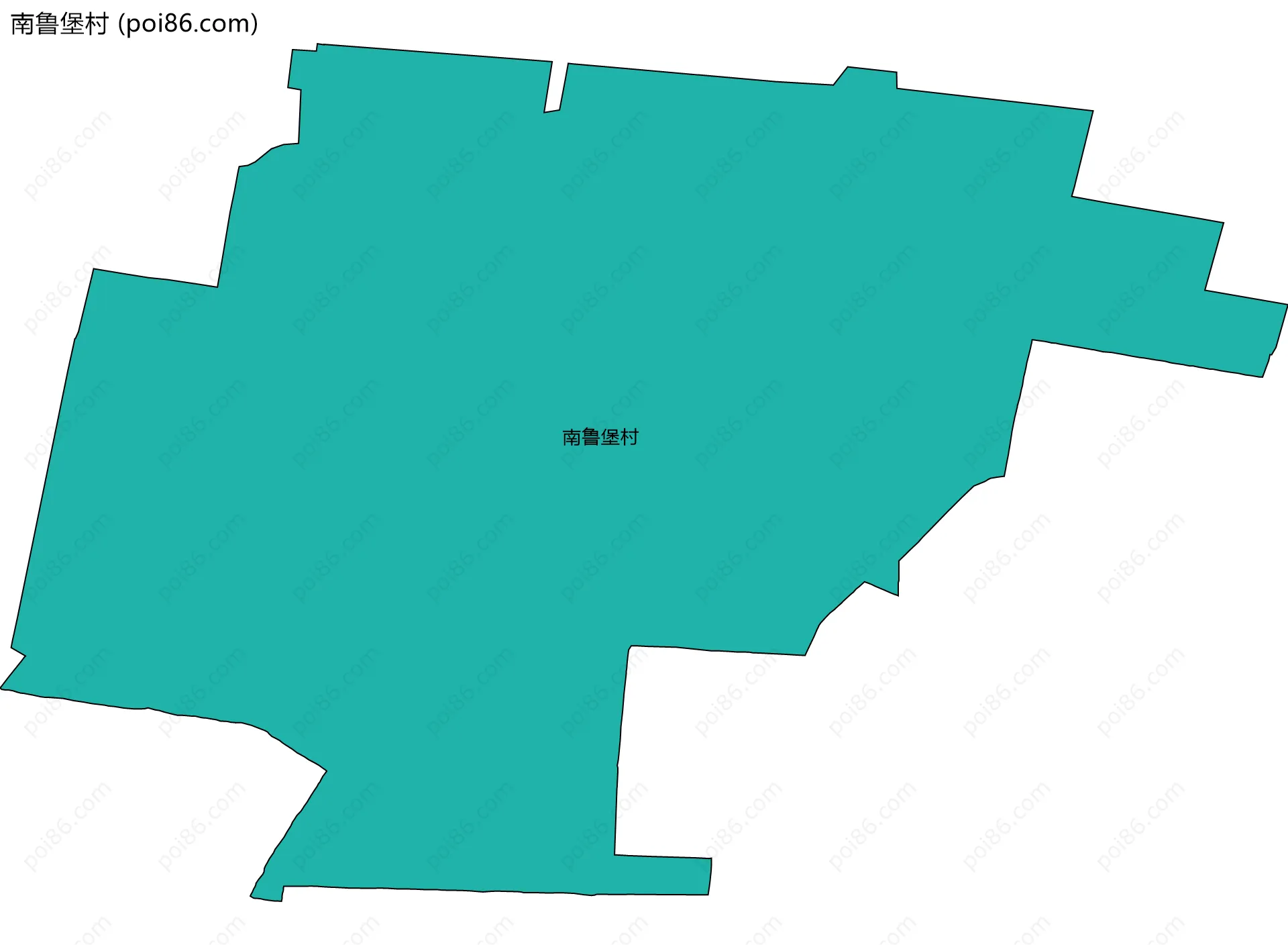 南鲁堡村边界地图
