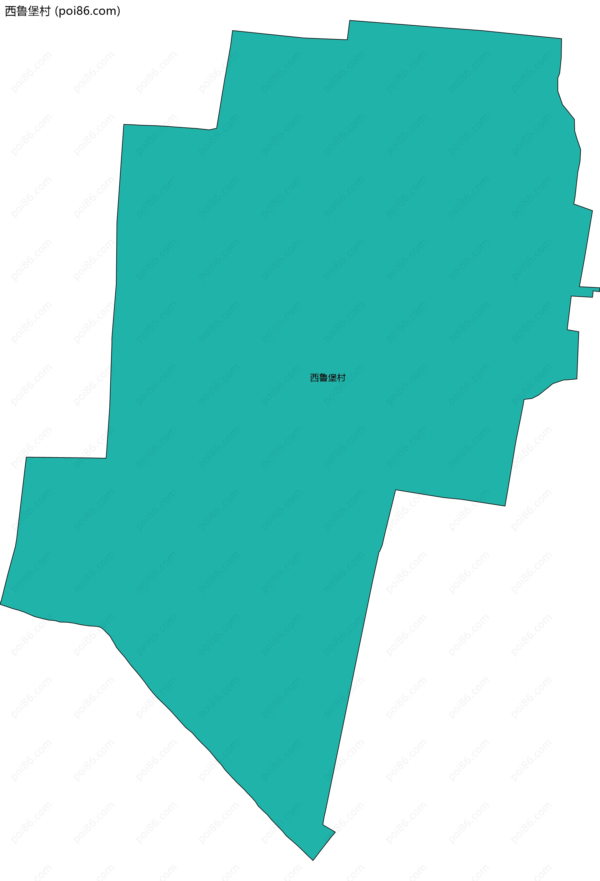 西鲁堡村边界地图