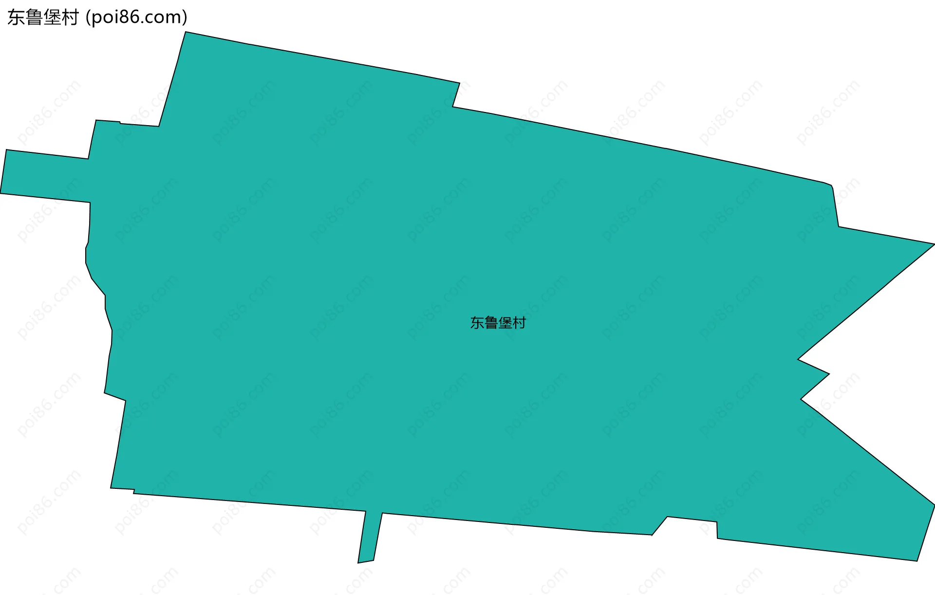 东鲁堡村边界地图