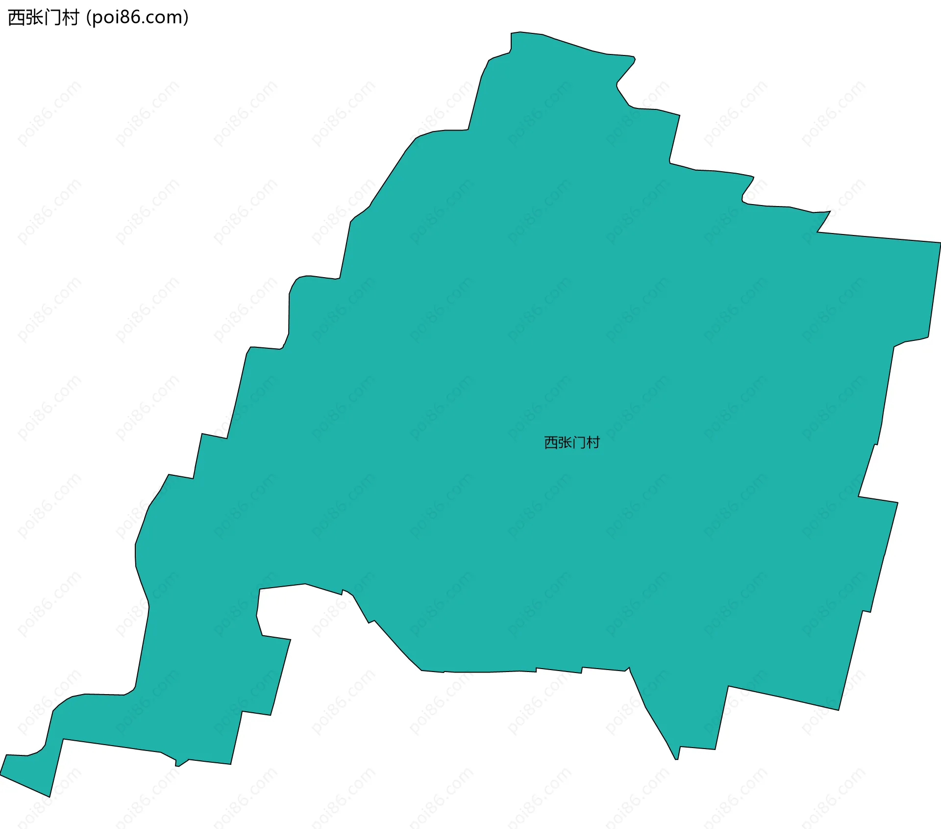 西张门村边界地图
