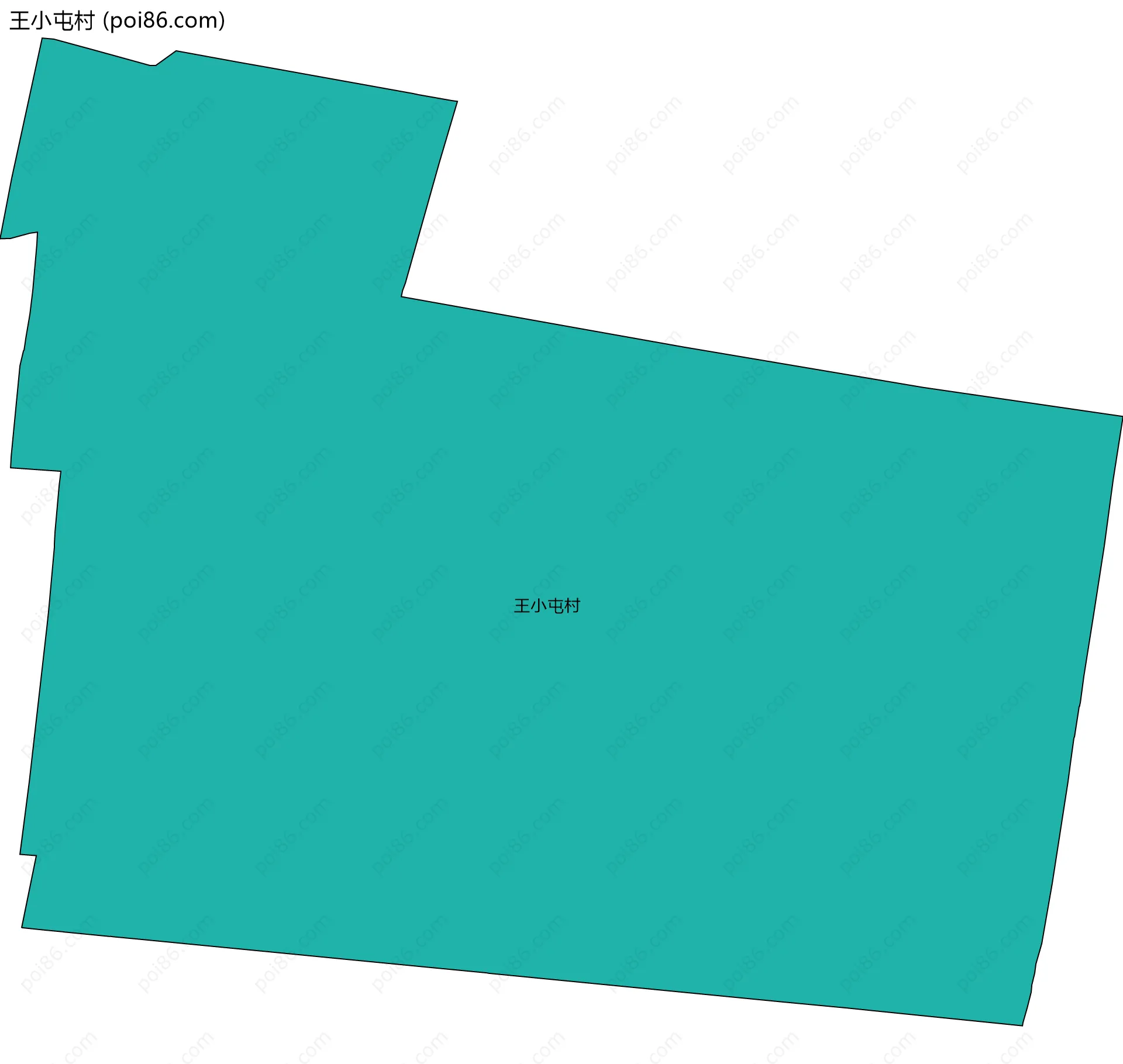 王小屯村边界地图
