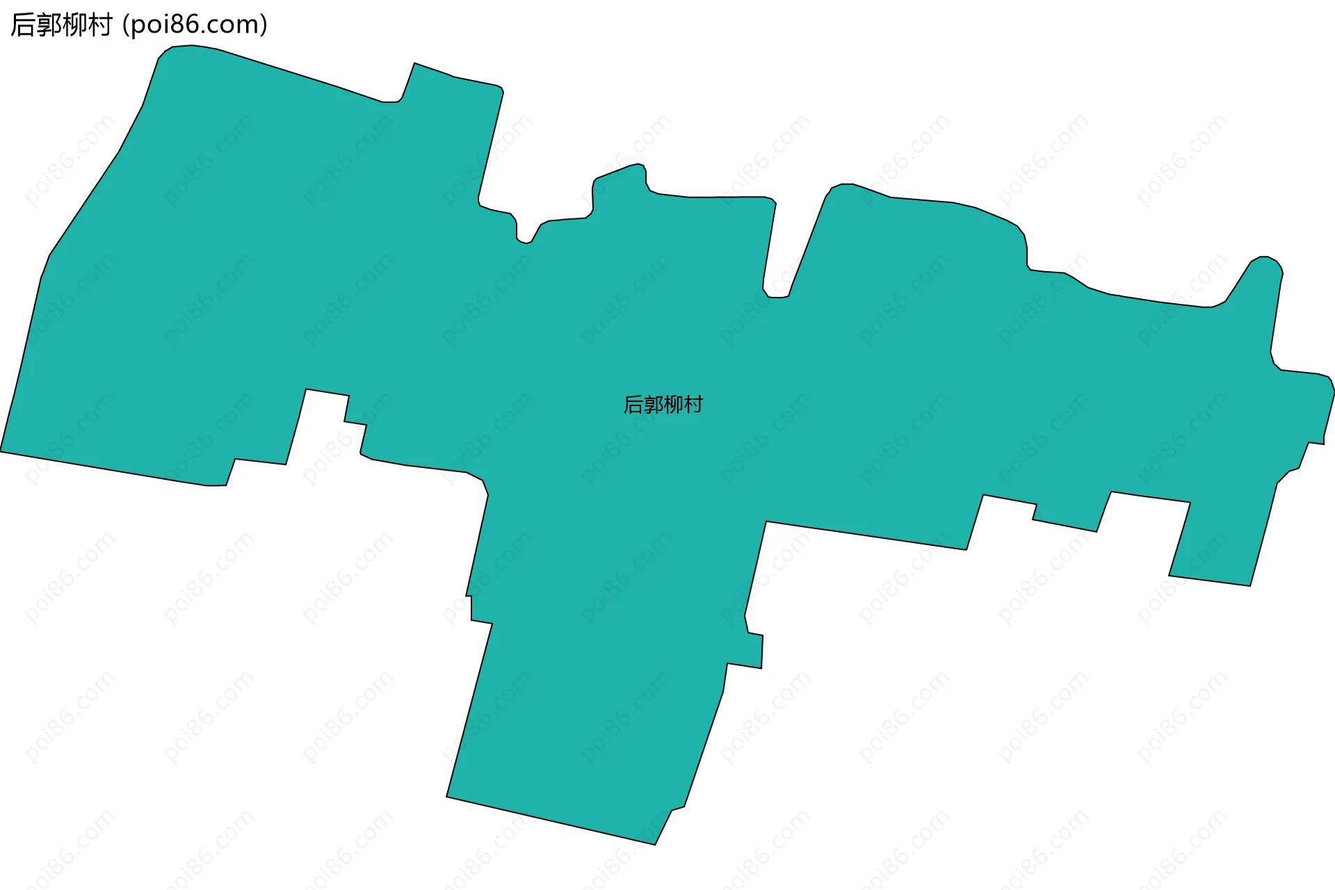 后郭柳村边界地图
