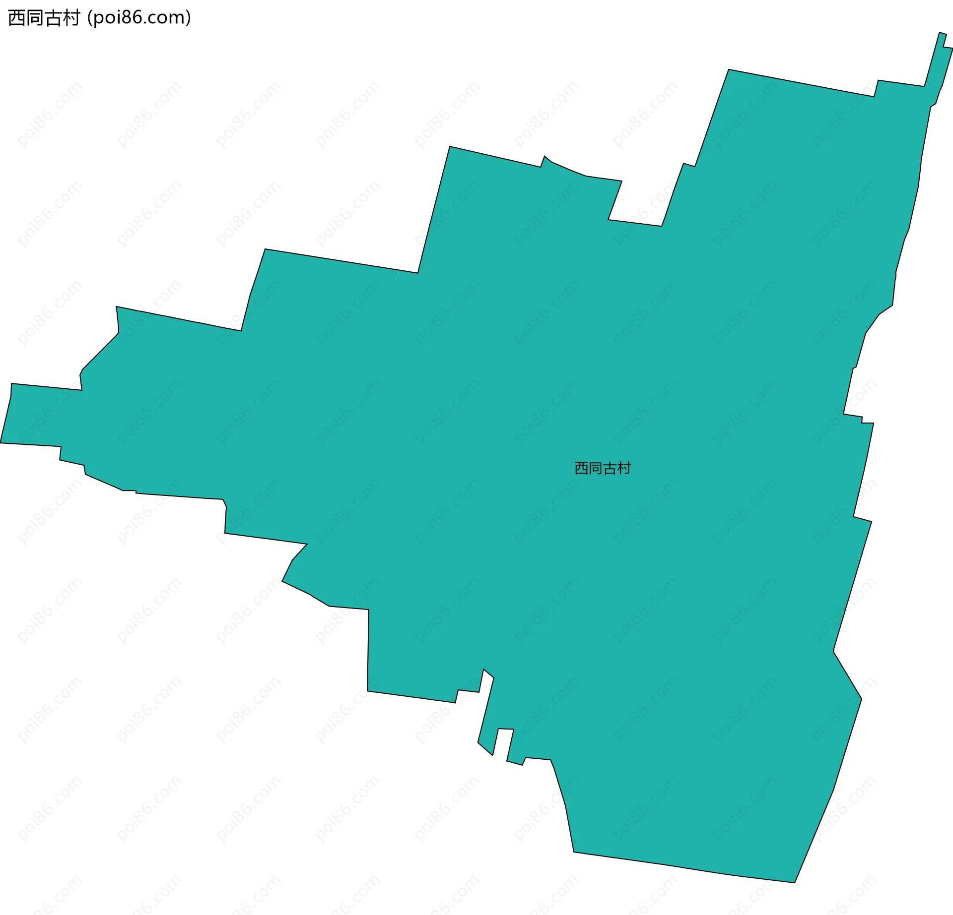 西同古村边界地图
