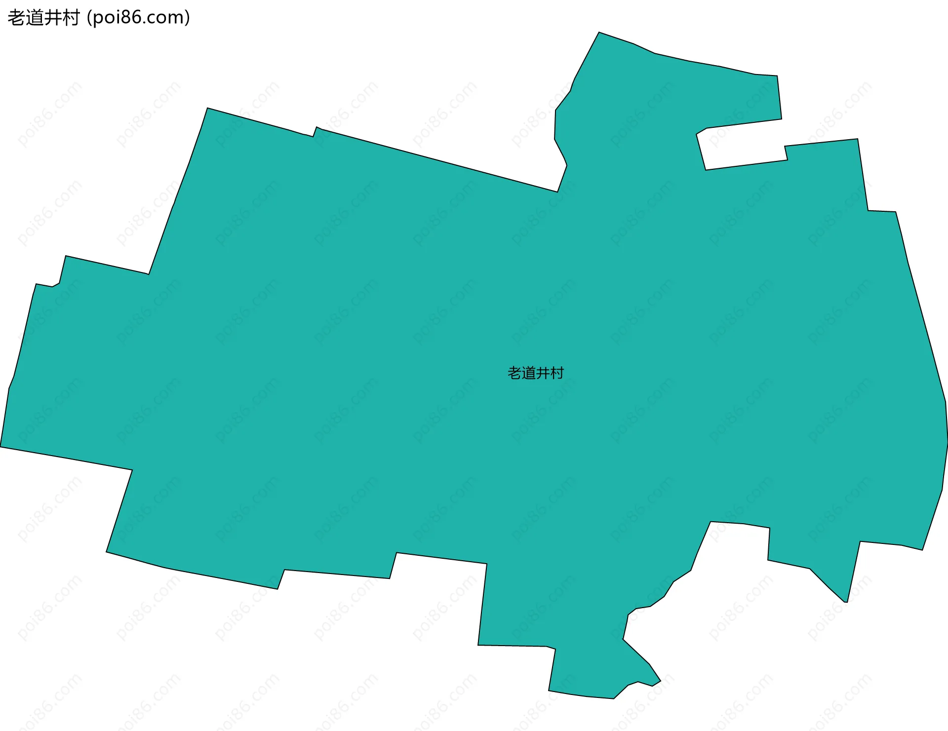 老道井村边界地图