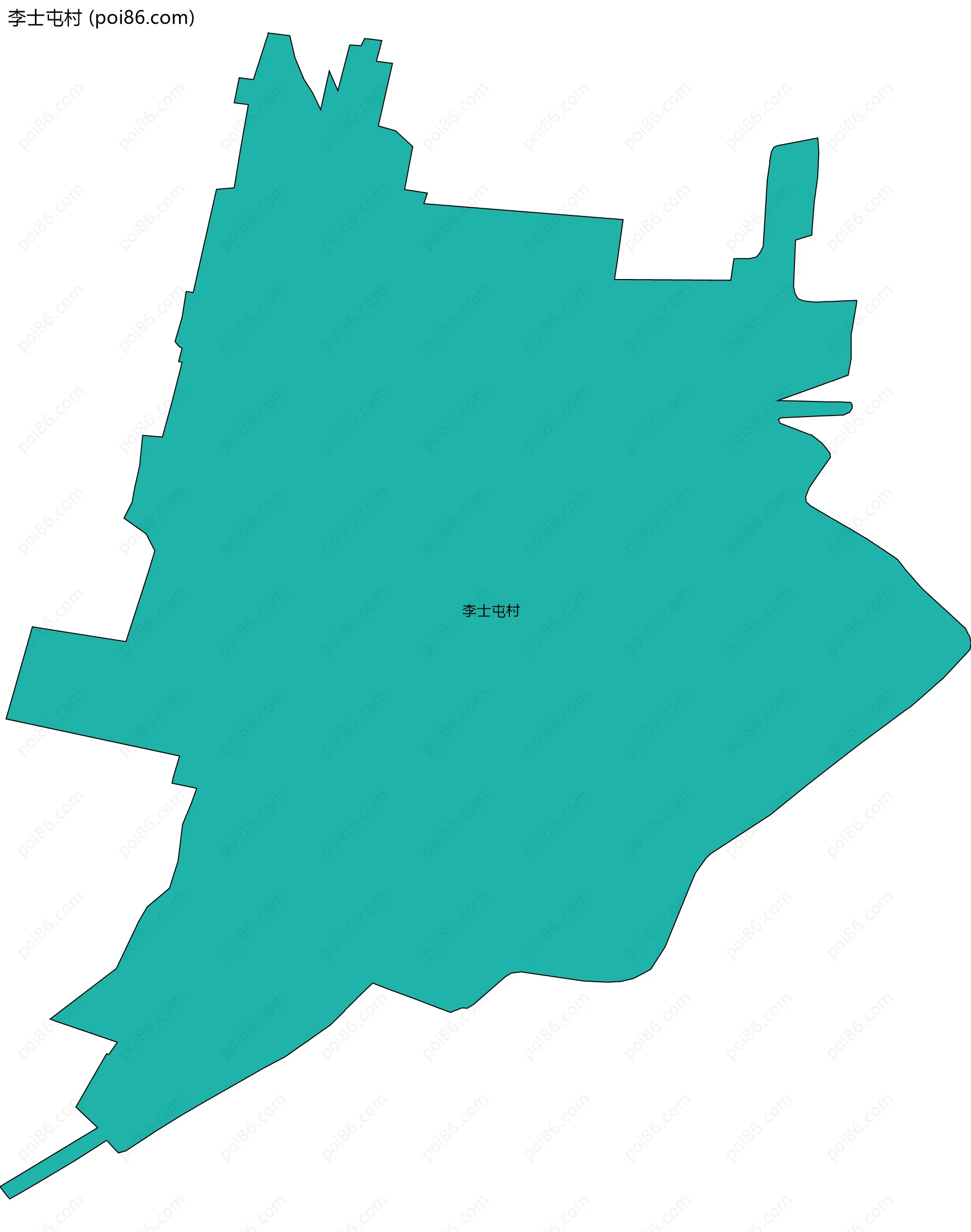 李士屯村边界地图