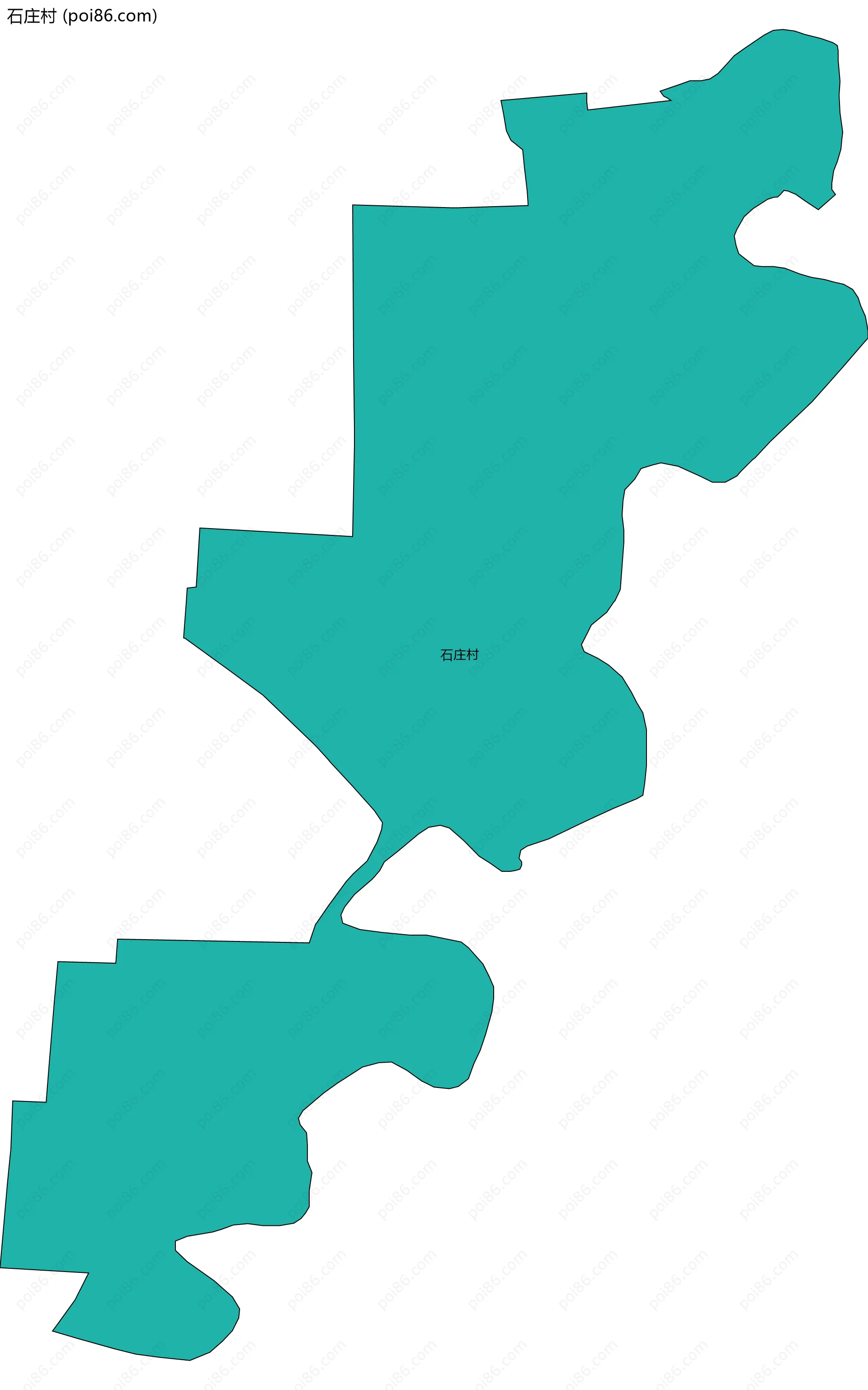 石庄村边界地图