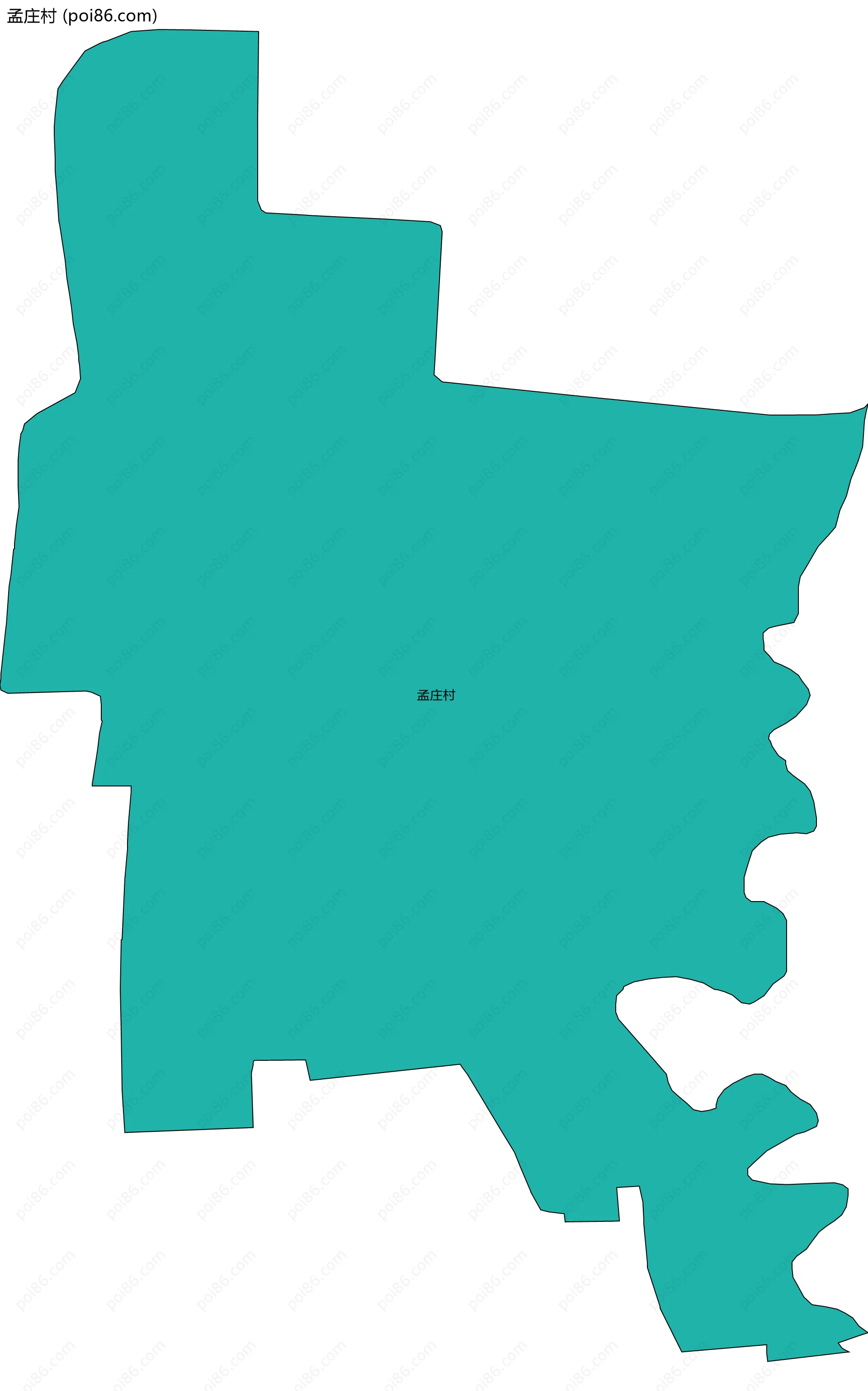 孟庄村边界地图