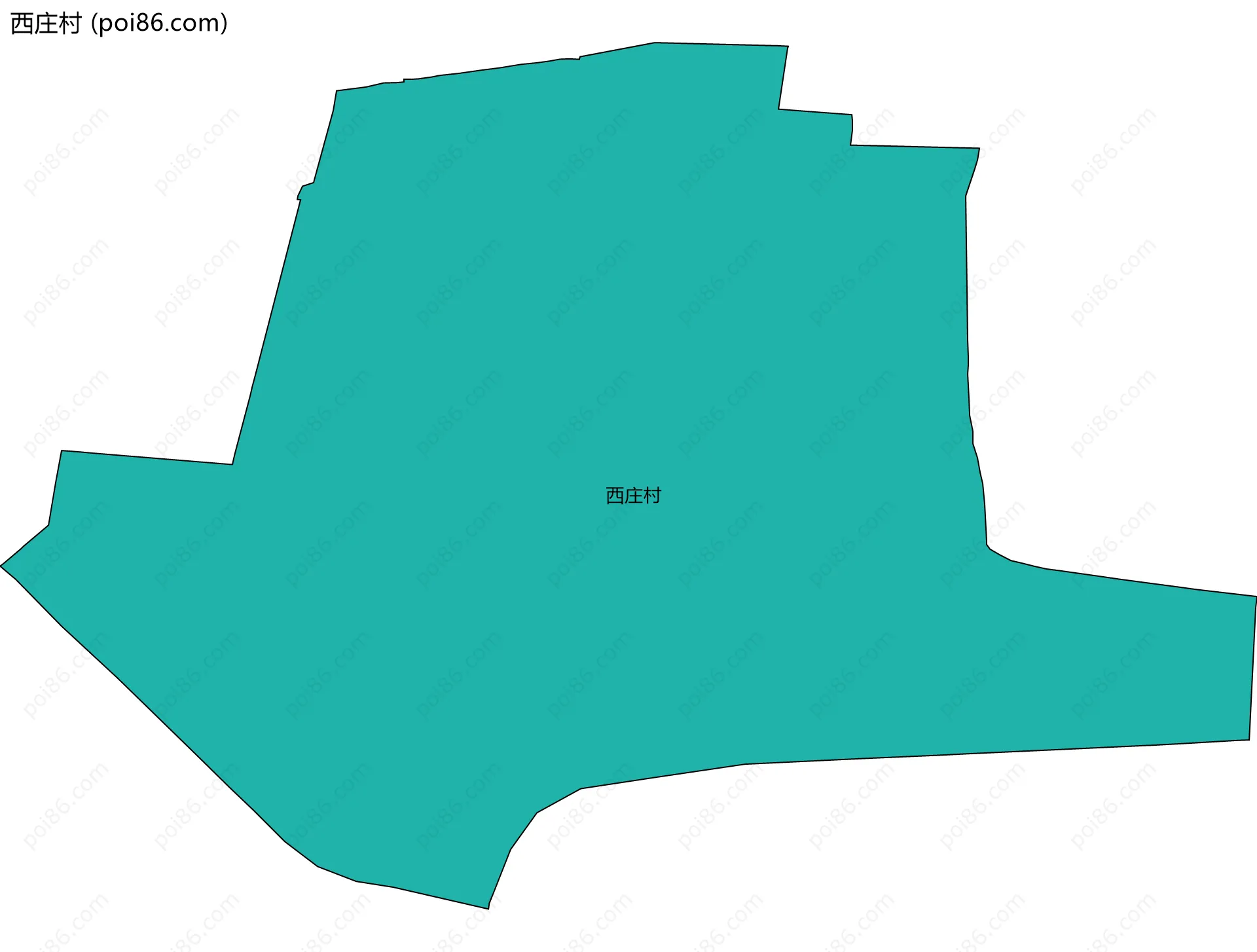 西庄村边界地图
