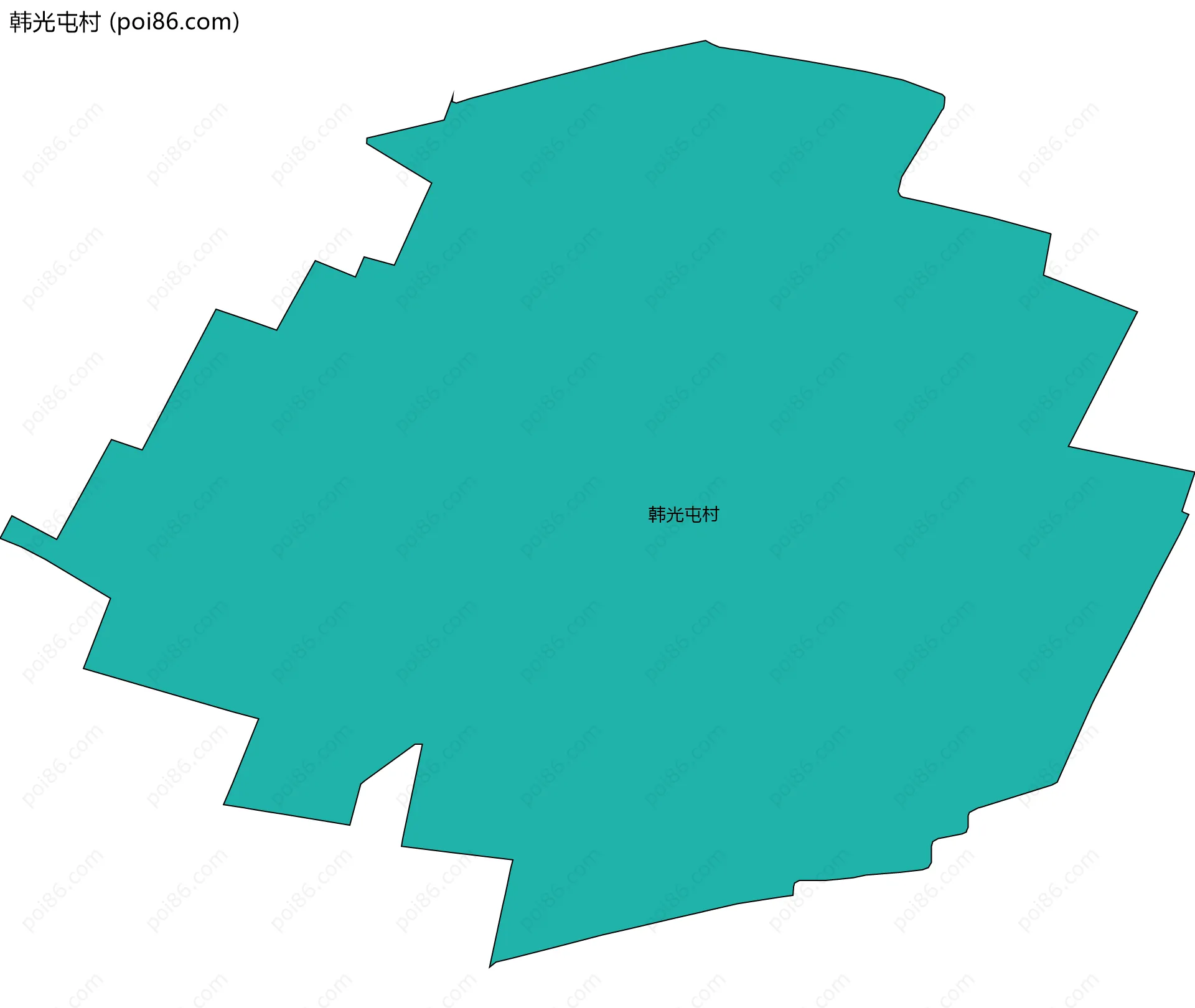 韩光屯村边界地图