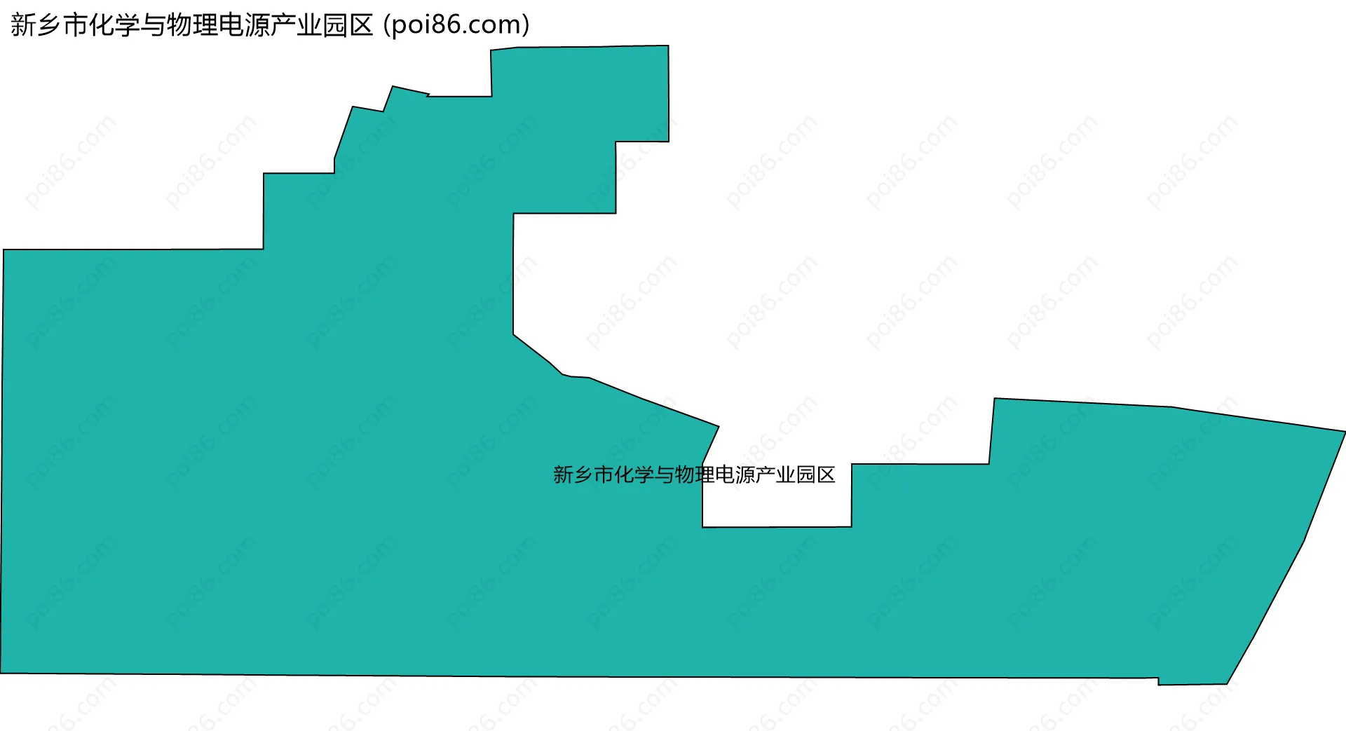新乡市化学与物理电源产业园区边界地图