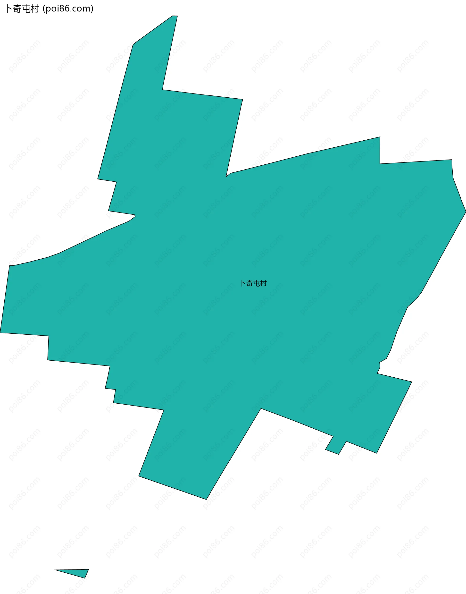 卜奇屯村边界地图