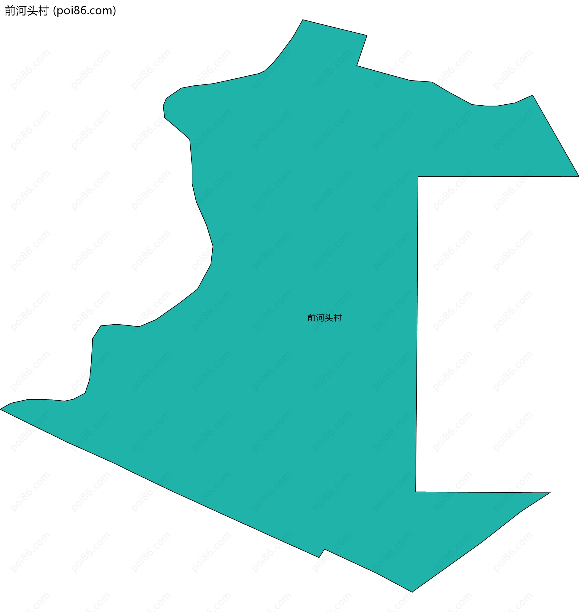 前河头村边界地图