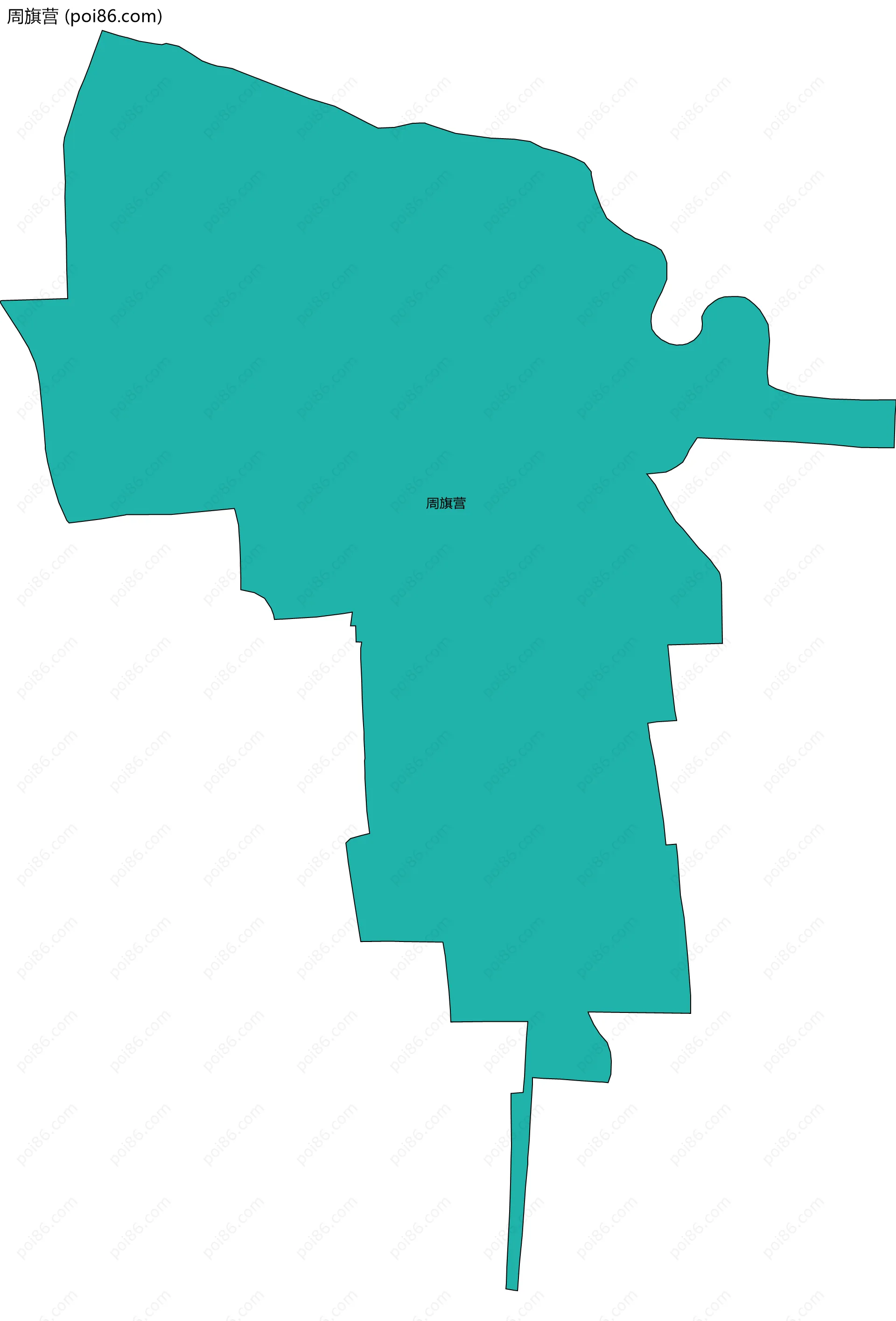 周旗营边界地图