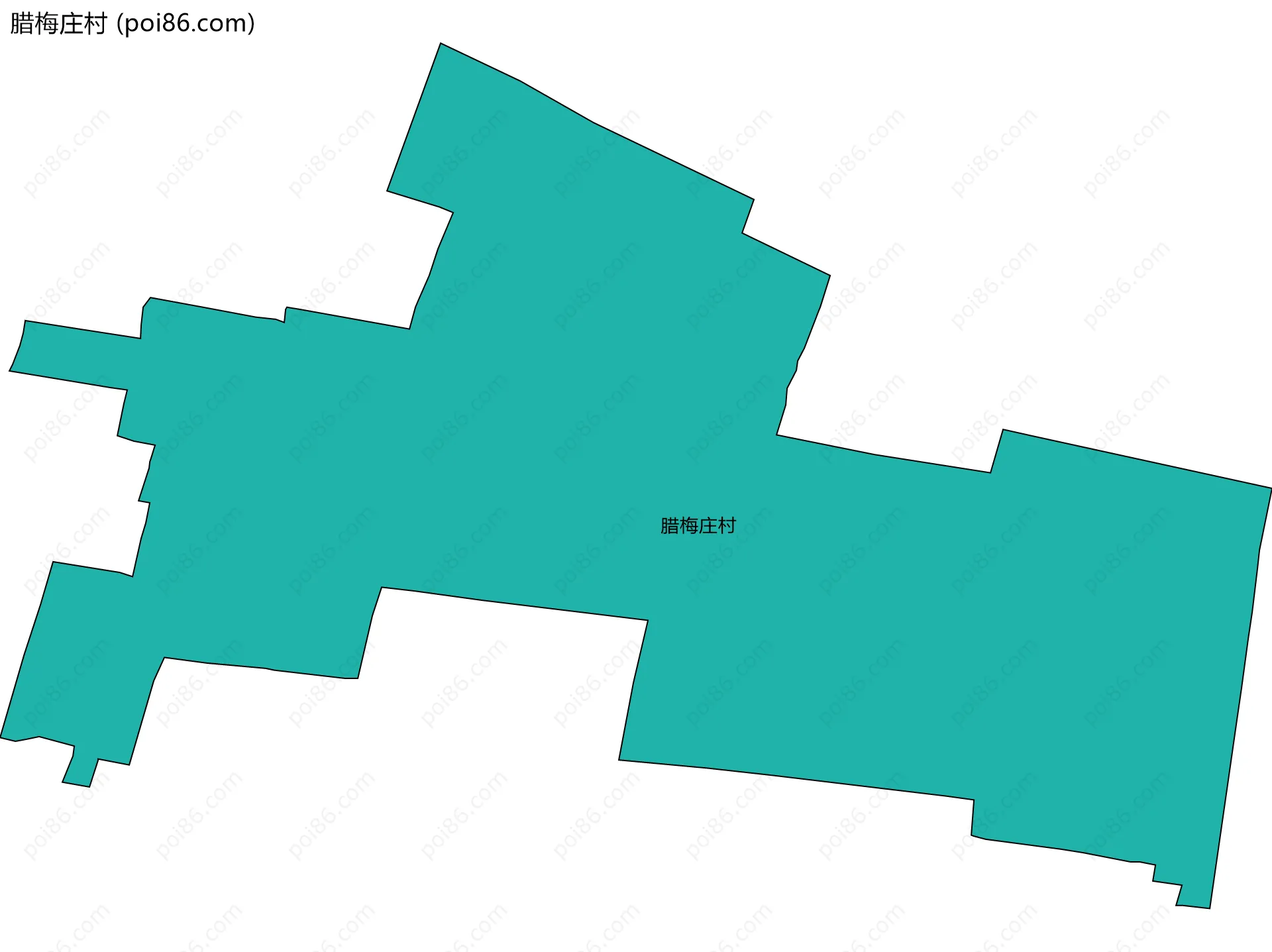 腊梅庄村边界地图