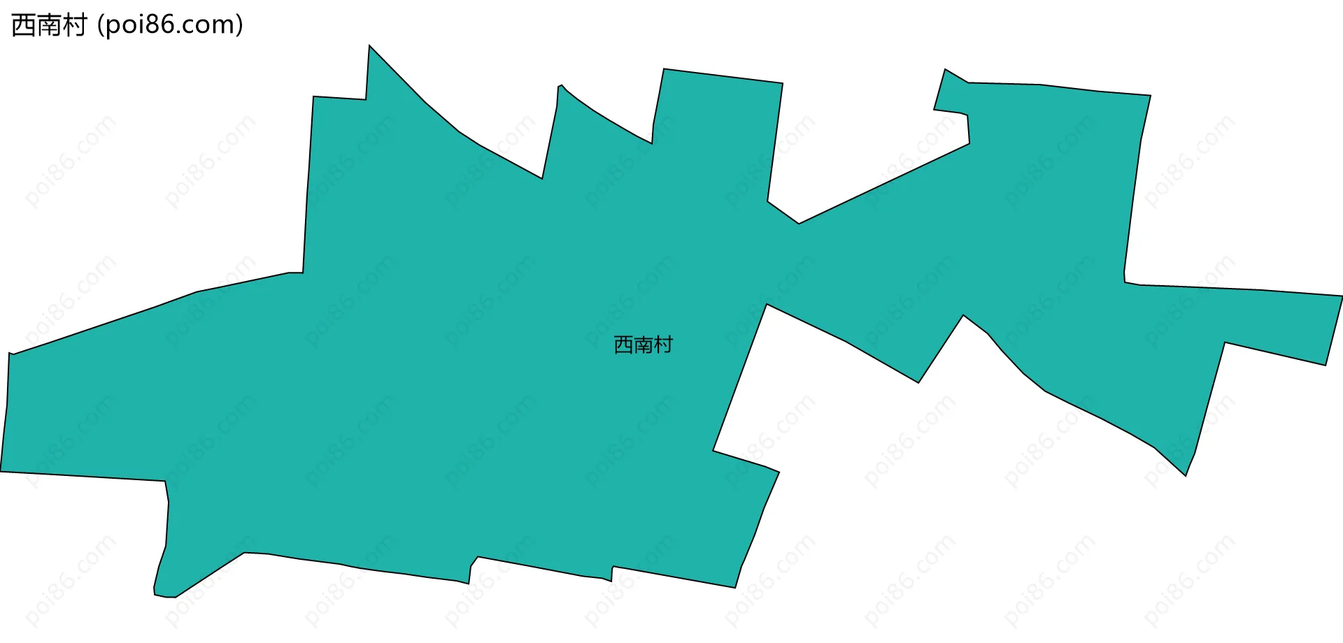 西南村边界地图