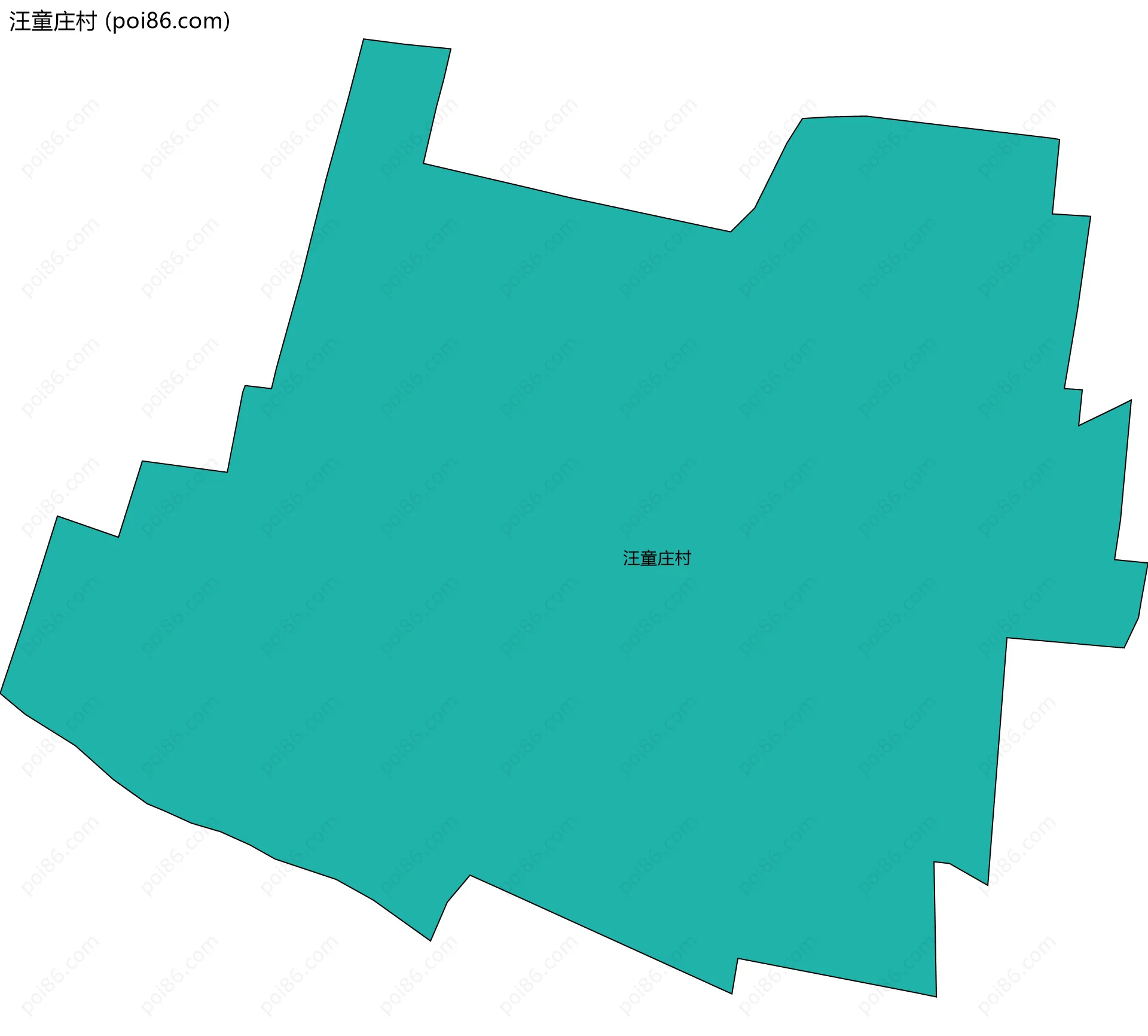 汪童庄村边界地图