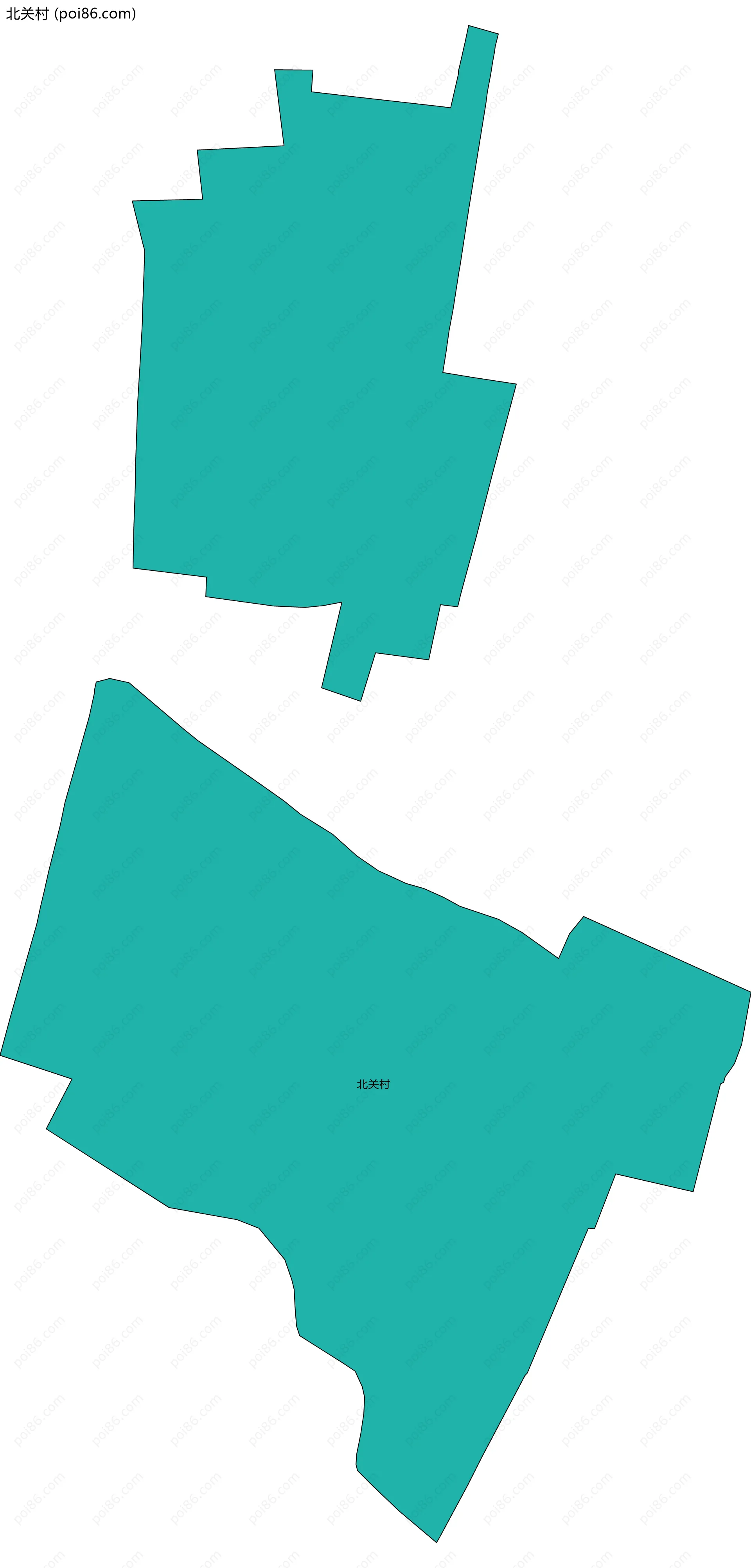 北关村边界地图