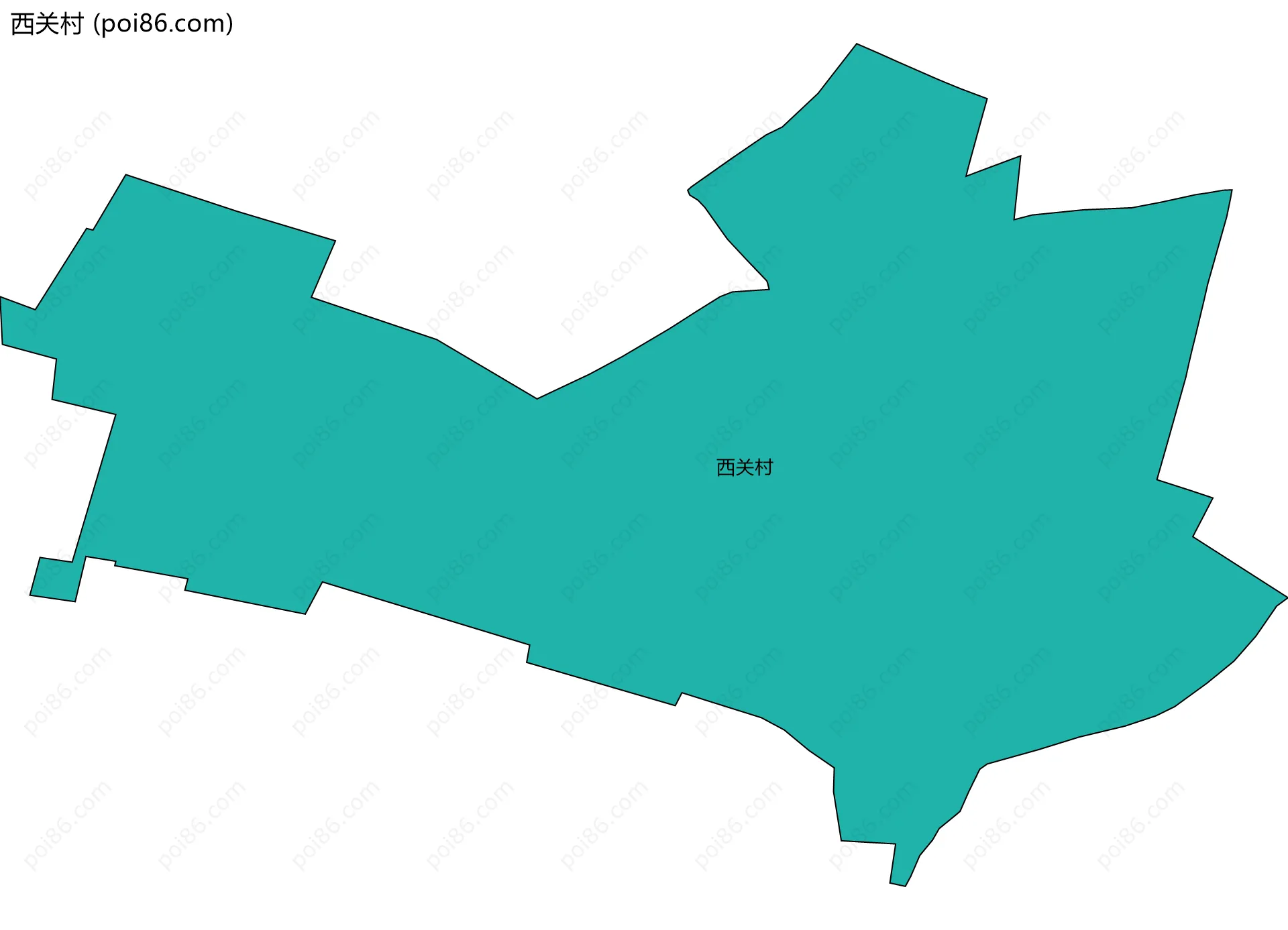 西关村边界地图