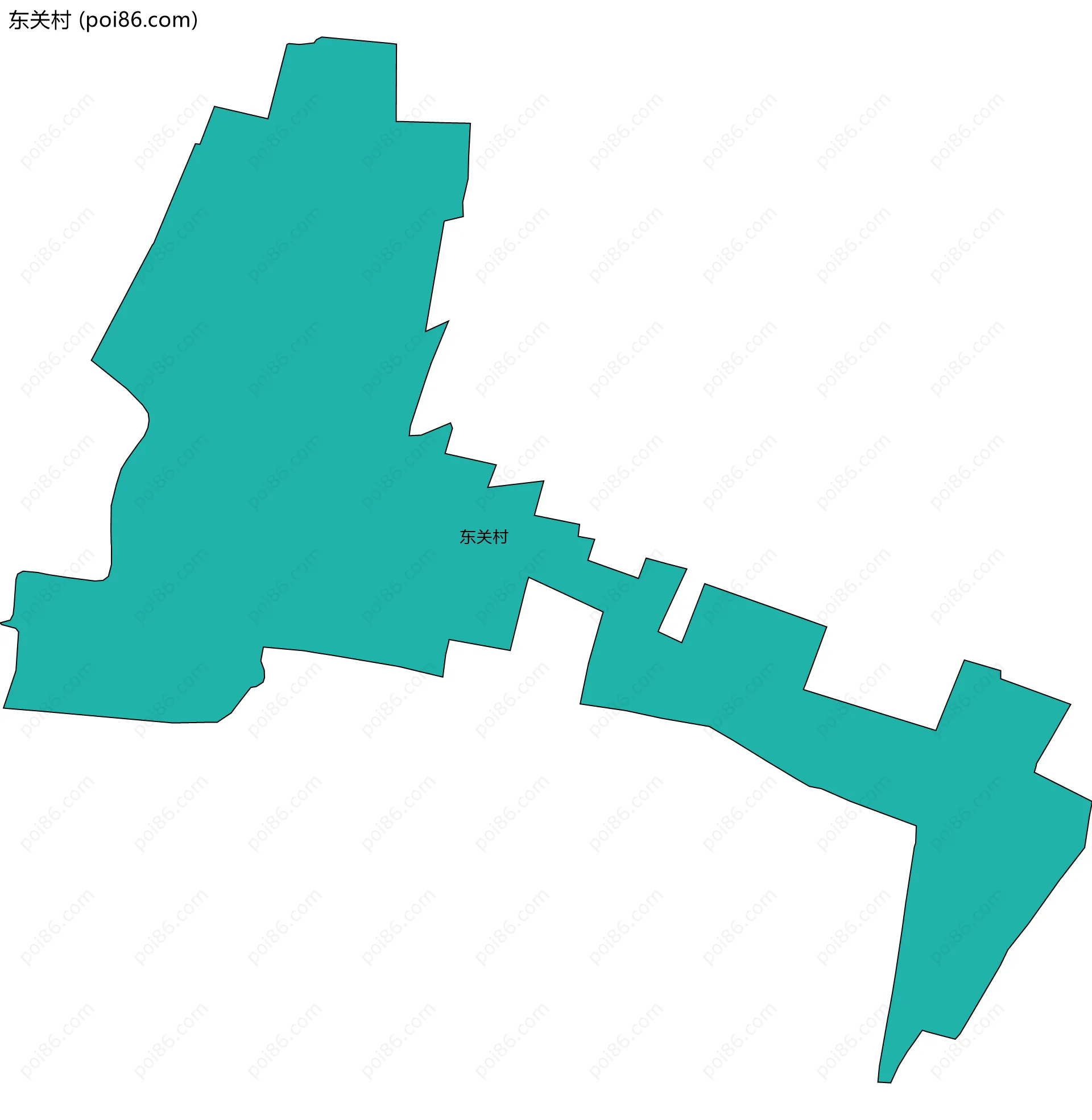 东关村边界地图