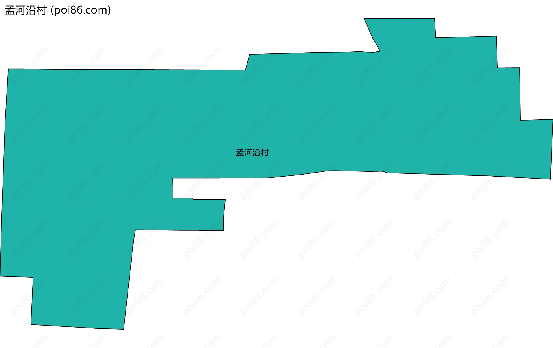 孟河沿村边界地图