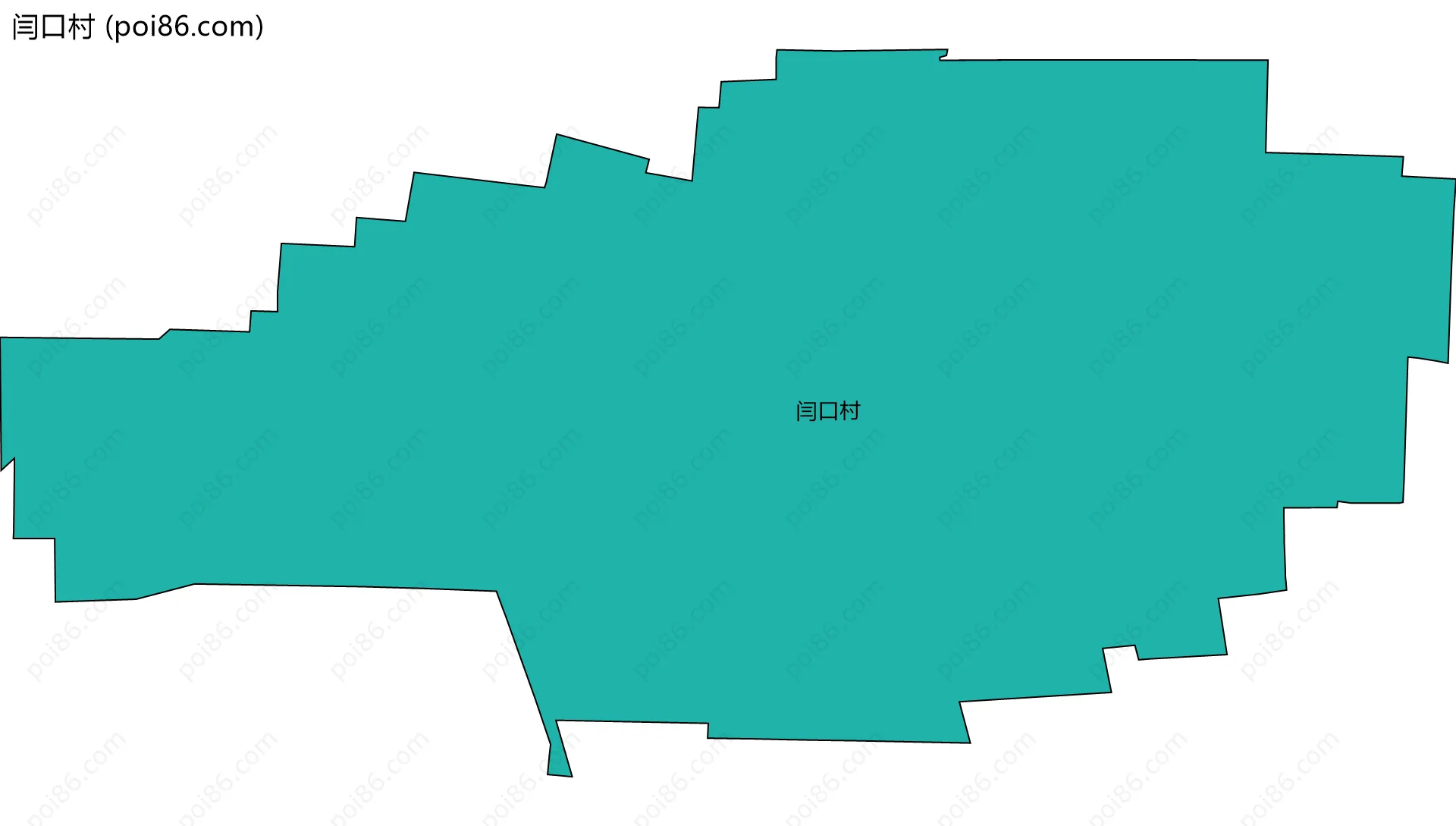 闫口村边界地图