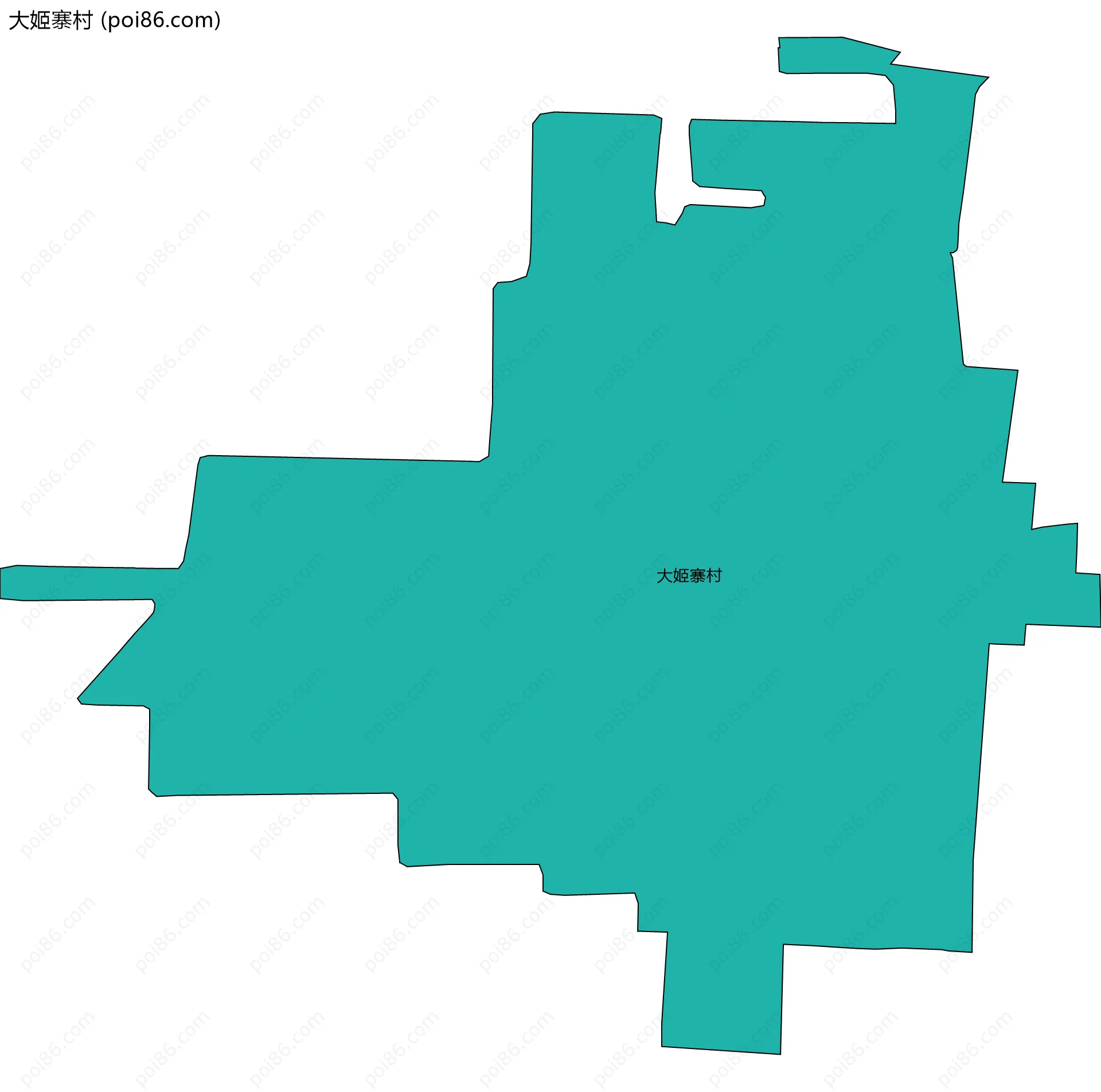 大姬寨村边界地图