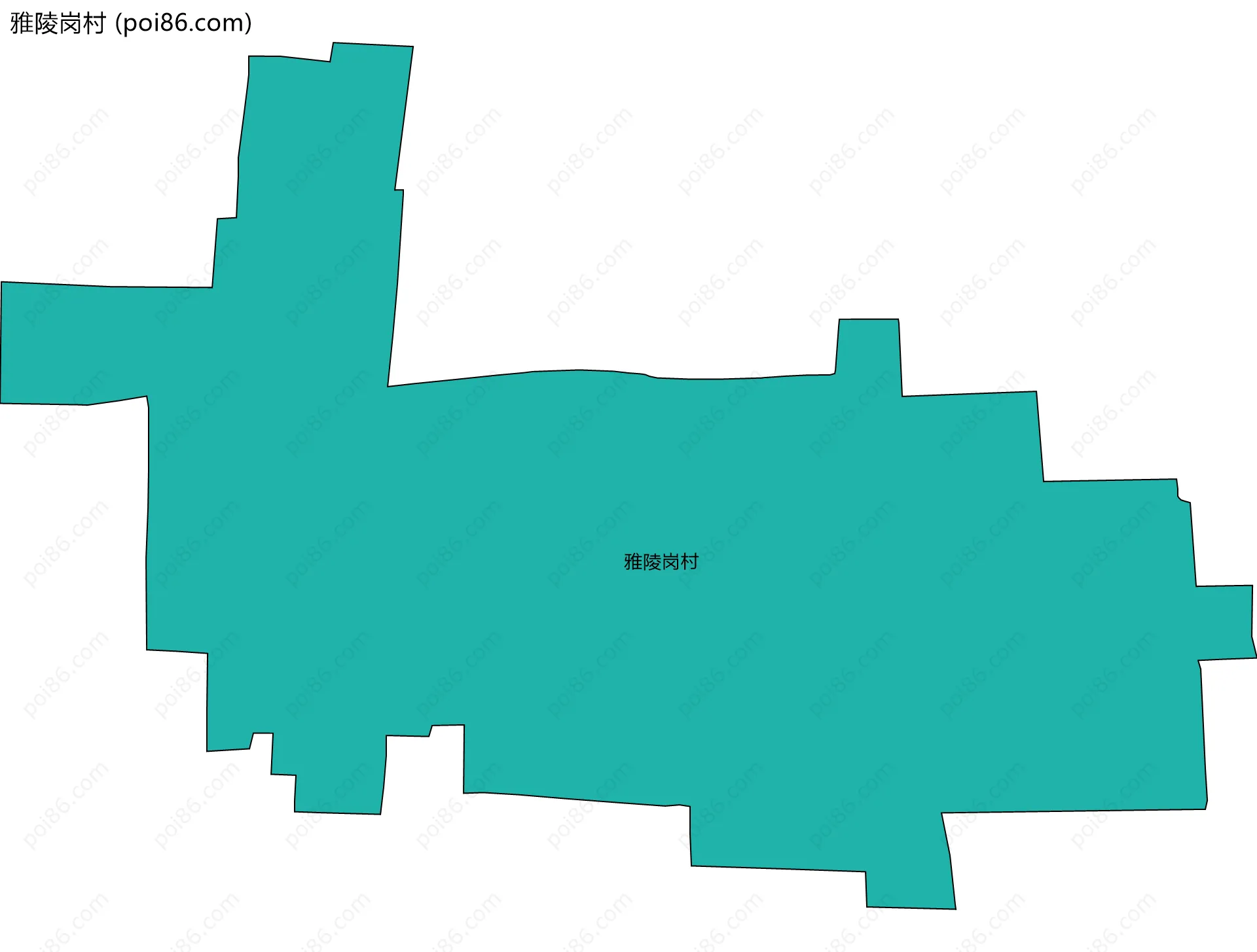雅陵岗村边界地图