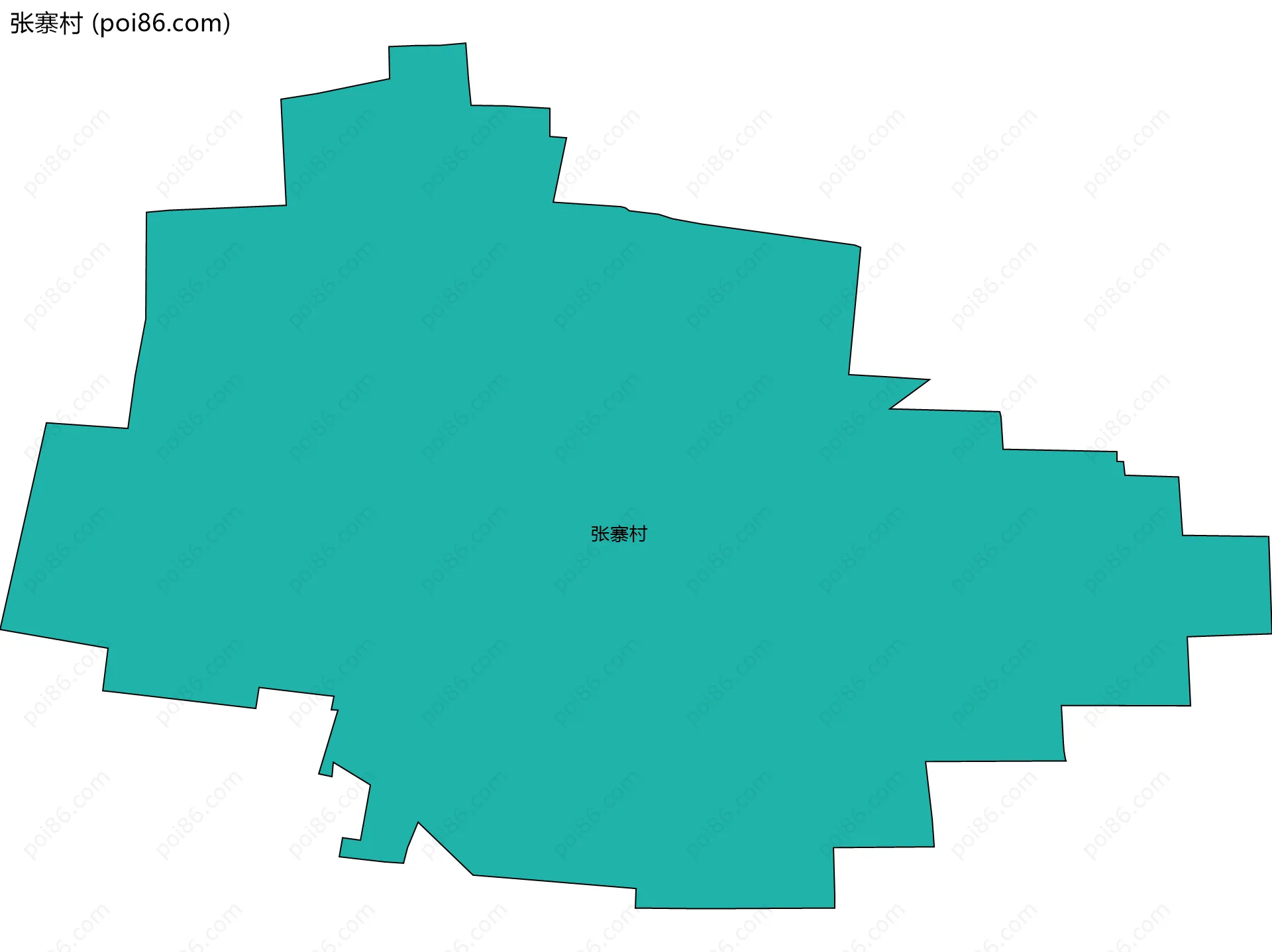 张寨村边界地图