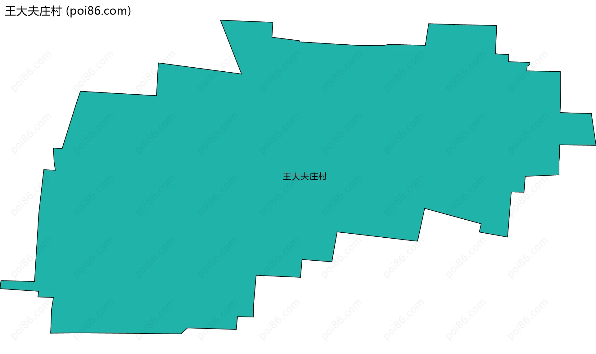 王大夫庄村边界地图