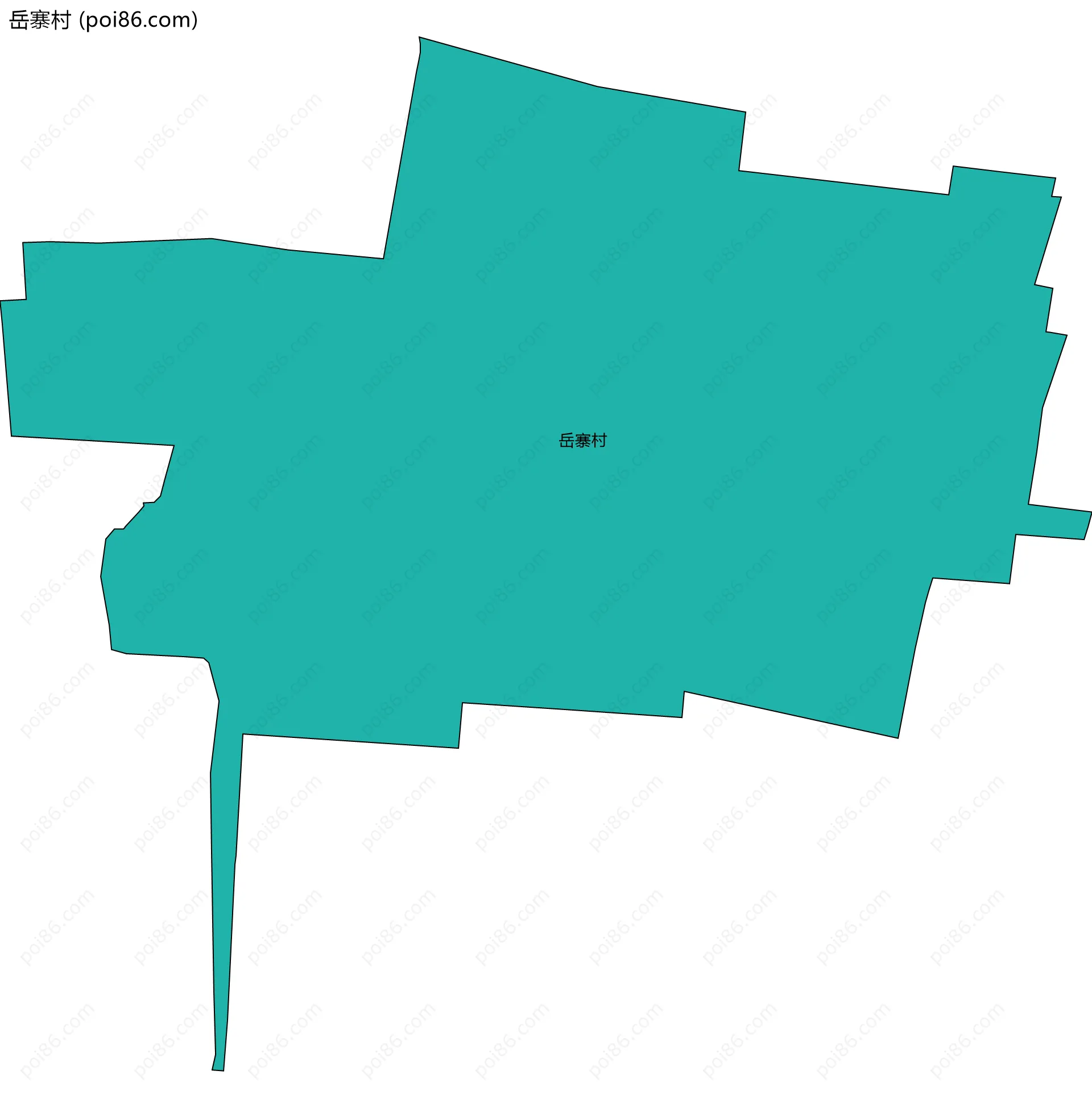 岳寨村边界地图