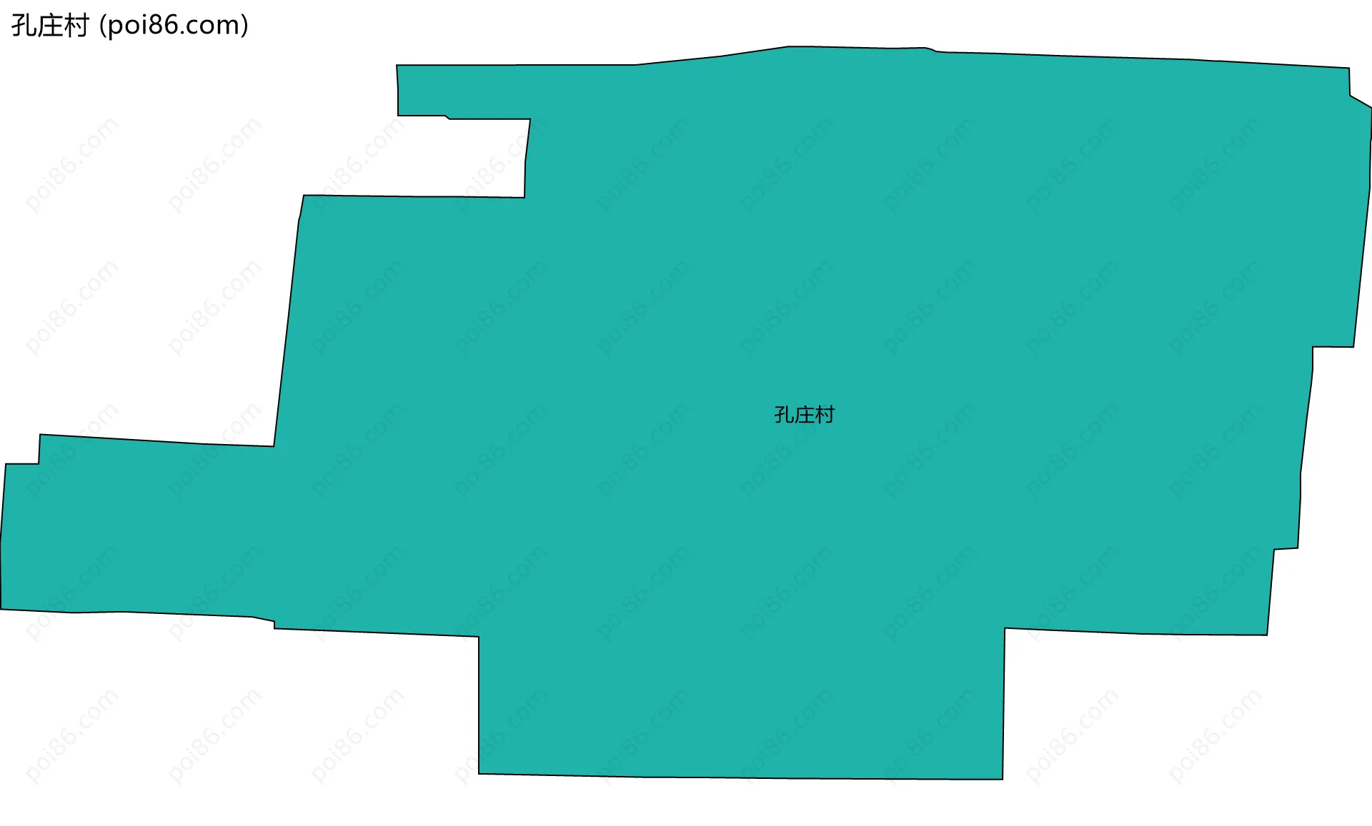 孔庄村边界地图