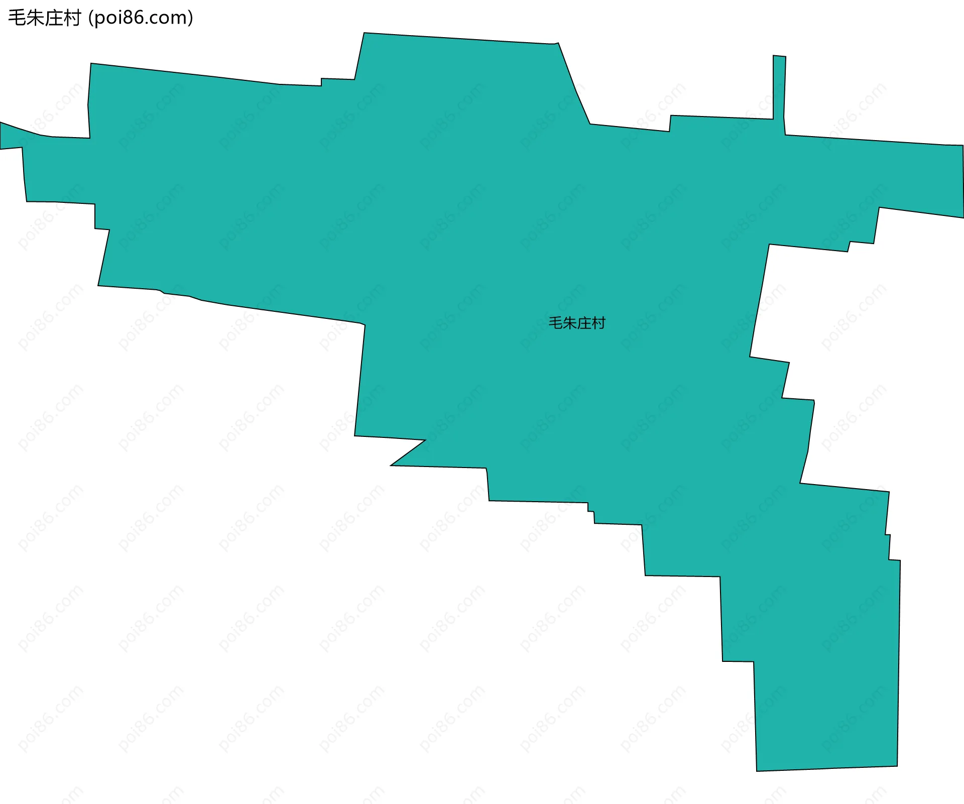 毛朱庄村边界地图