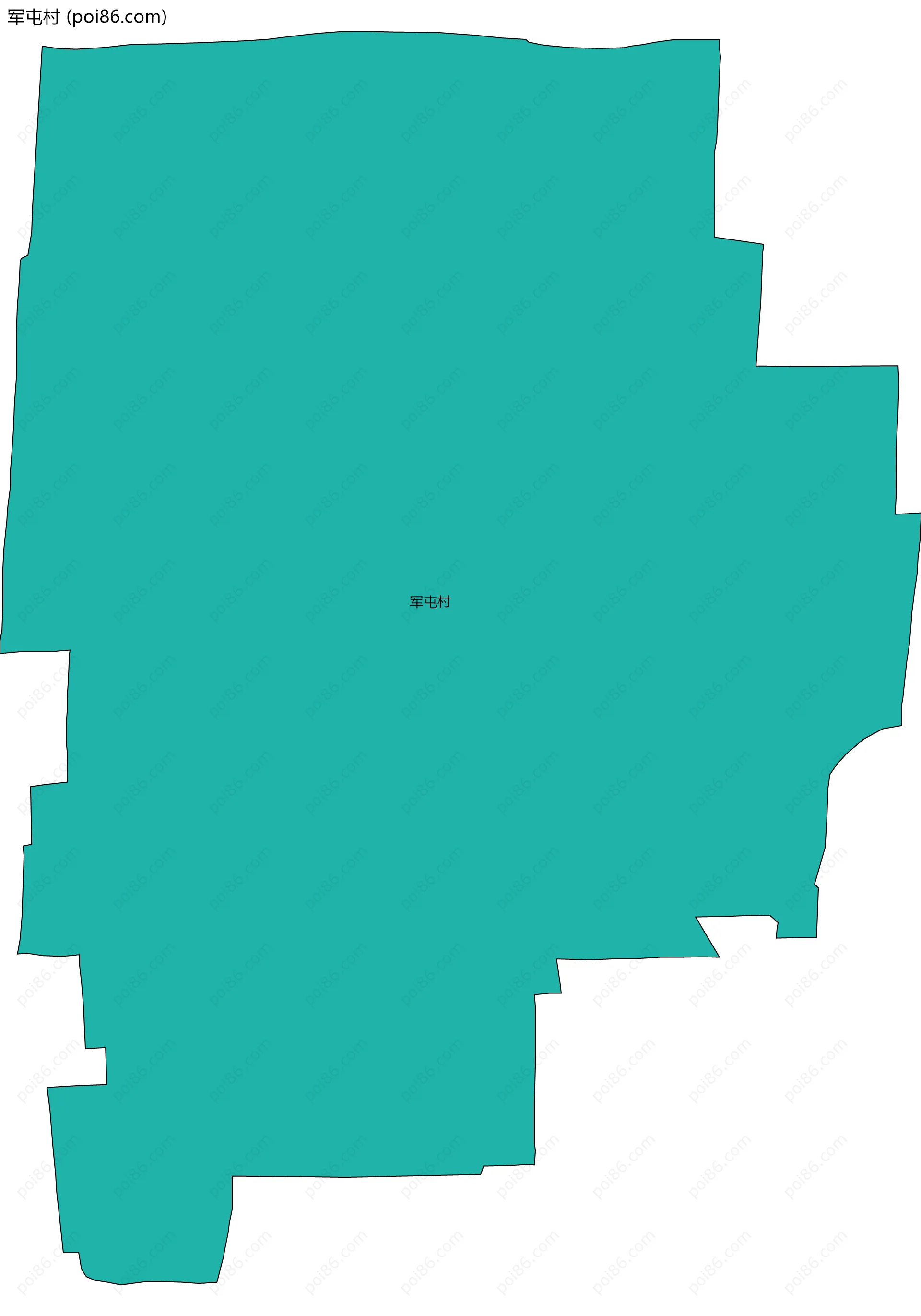 军屯村边界地图