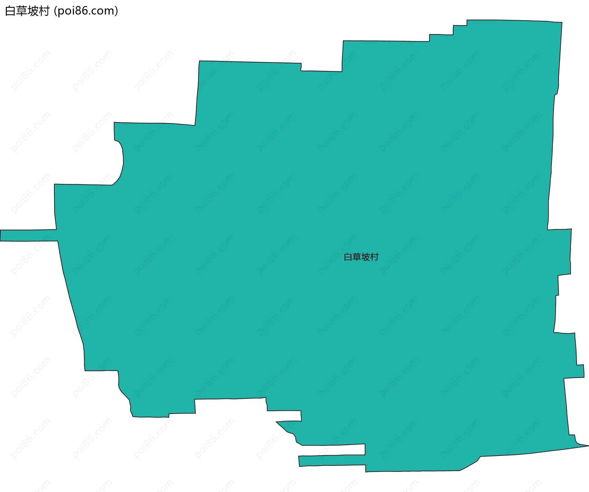 白草坡村边界地图