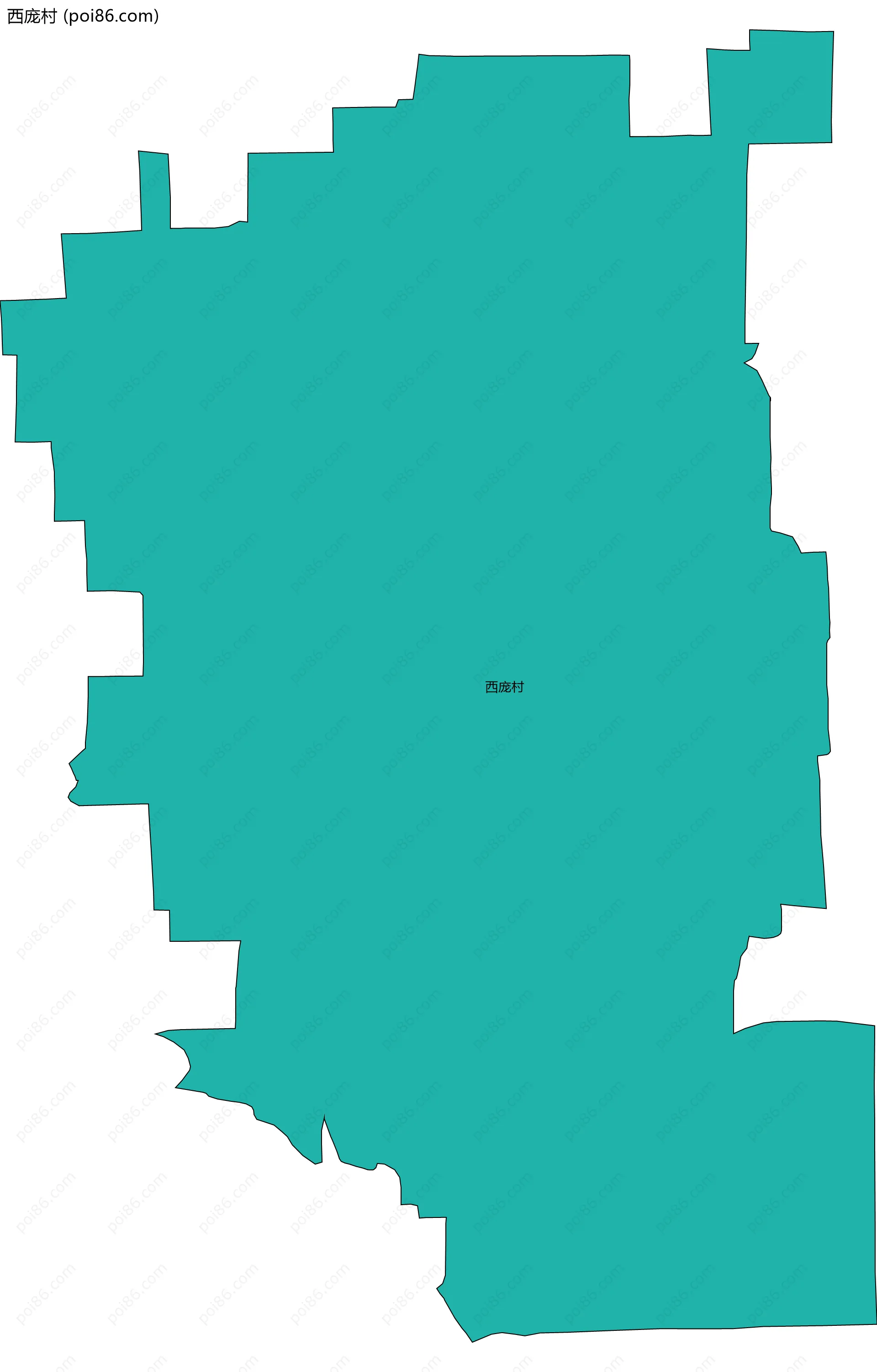 西庞村边界地图