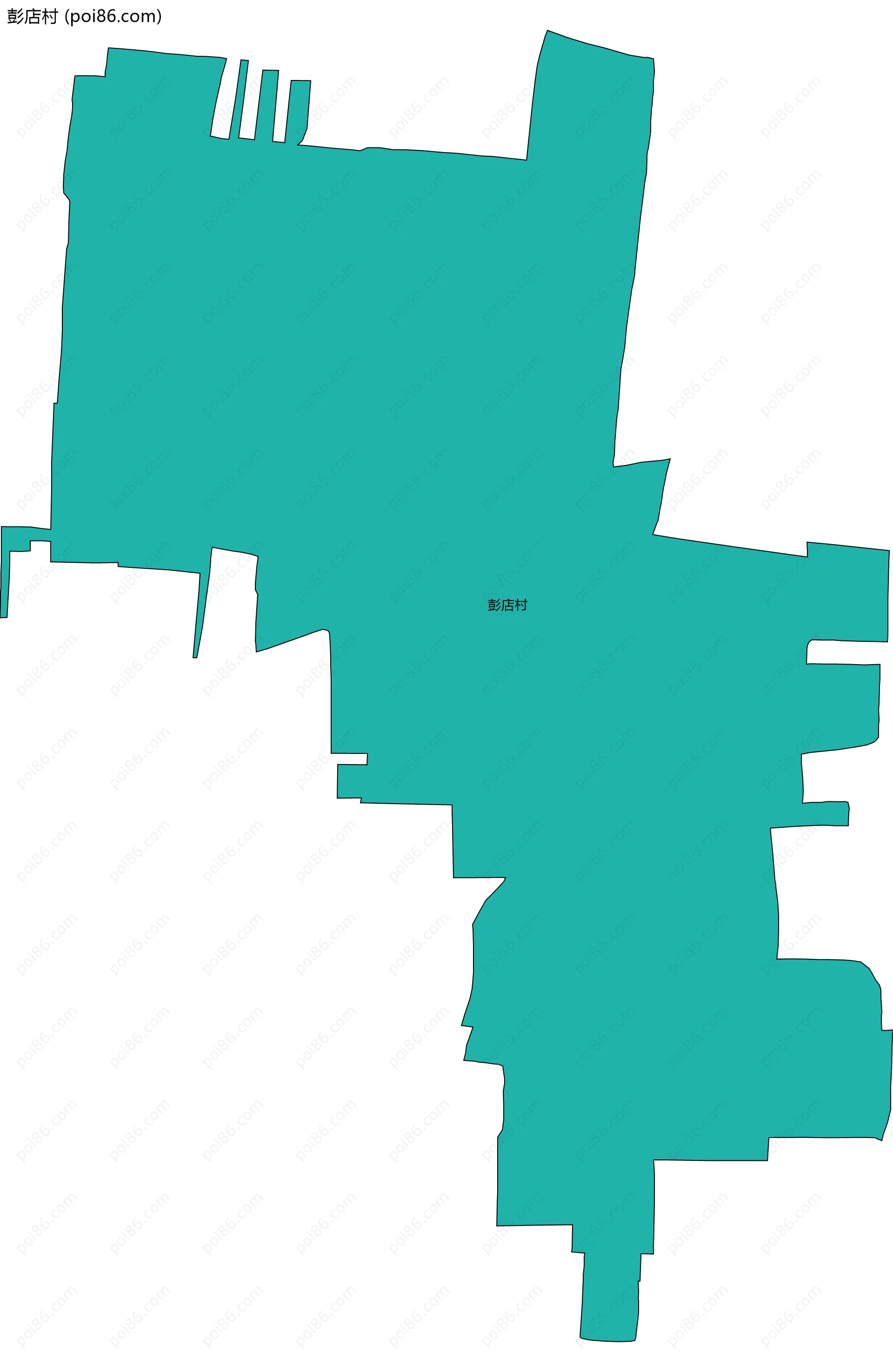 彭店村边界地图