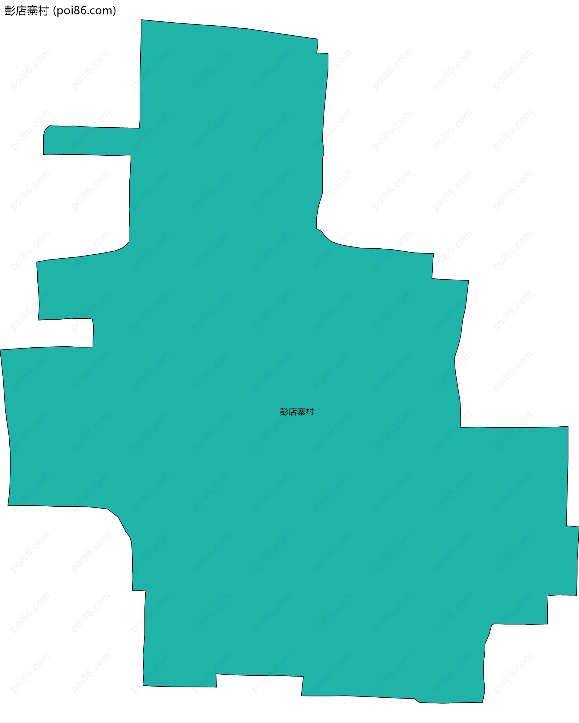 彭店寨村边界地图